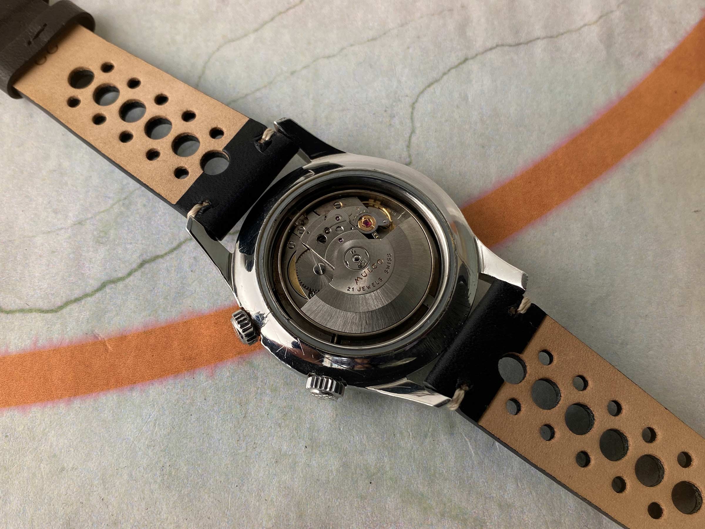 MULCO ESCAFANDRA SUPER COMPRESSOR DIVER vintage swiss automatic watch Ref. 250-202 Cal. AS 1700/01 *** COLLECTORS ***