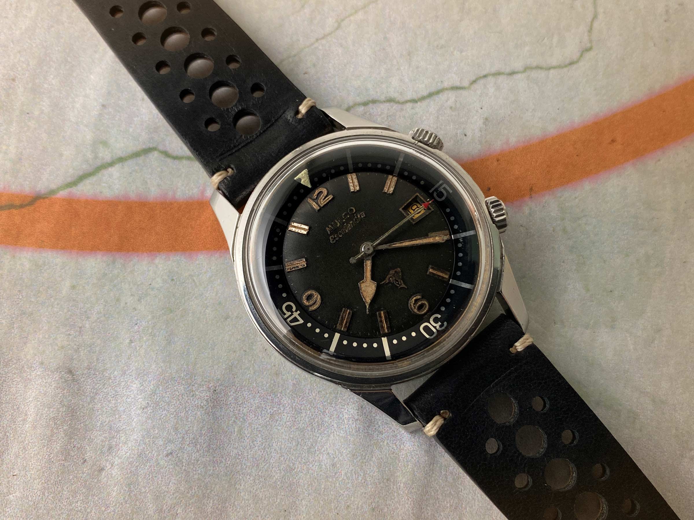 MULCO ESCAFANDRA SUPER COMPRESSOR DIVER vintage swiss automatic watch Ref. 250-202 Cal. AS 1700/01 *** COLLECTORS ***