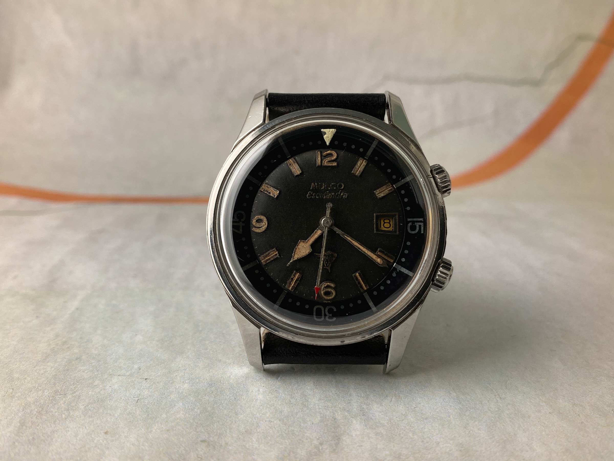 MULCO ESCAFANDRA SUPER COMPRESSOR DIVER vintage swiss automatic watch Ref. 250-202 Cal. AS 1700/01 *** COLLECTORS ***