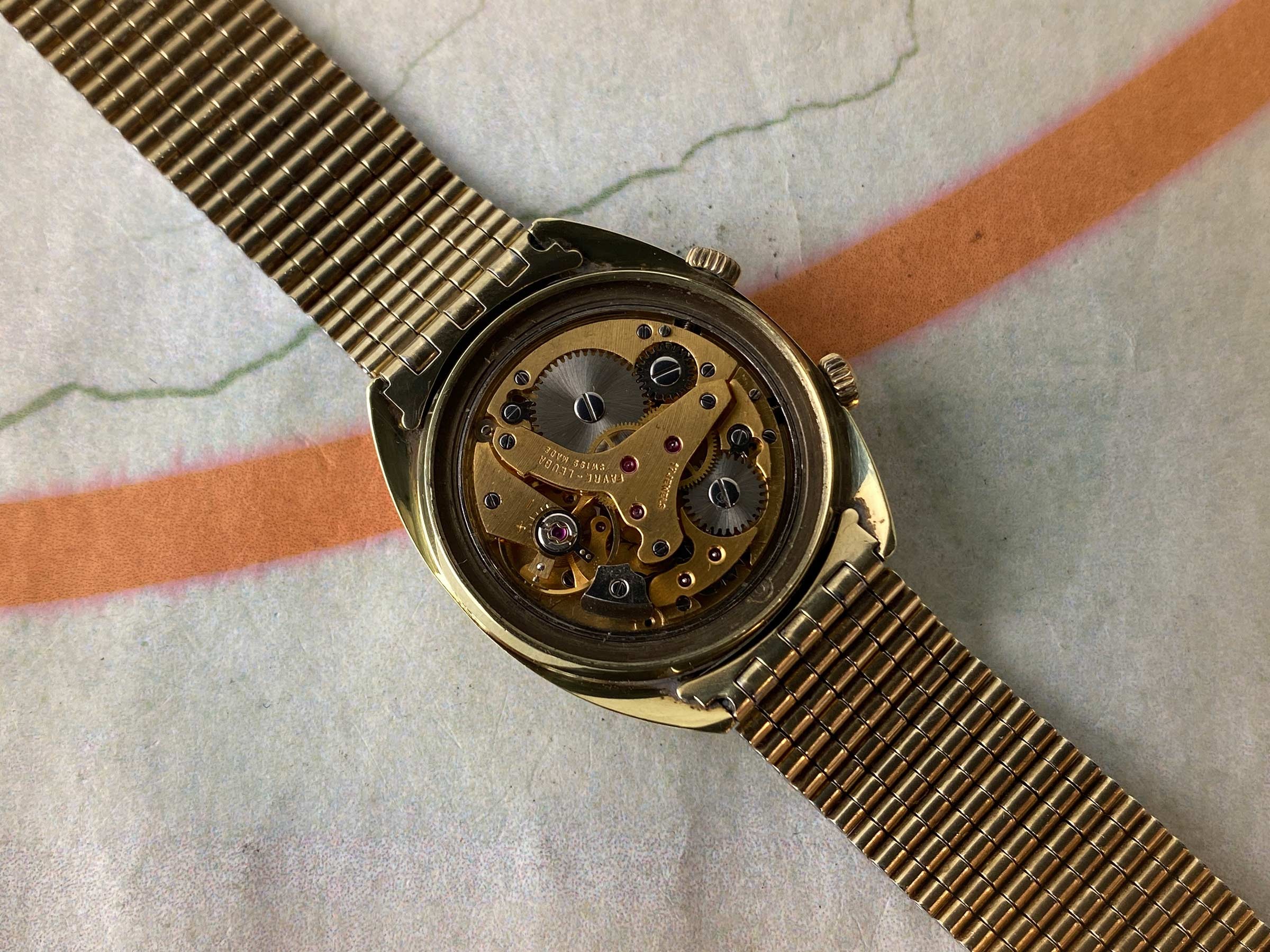 FAVRE LEUBA GENEVE SEA BIRD Vintage swiss hand wind ALARM watch Cal. AS 1475 *** ALL ORIGINAL ***