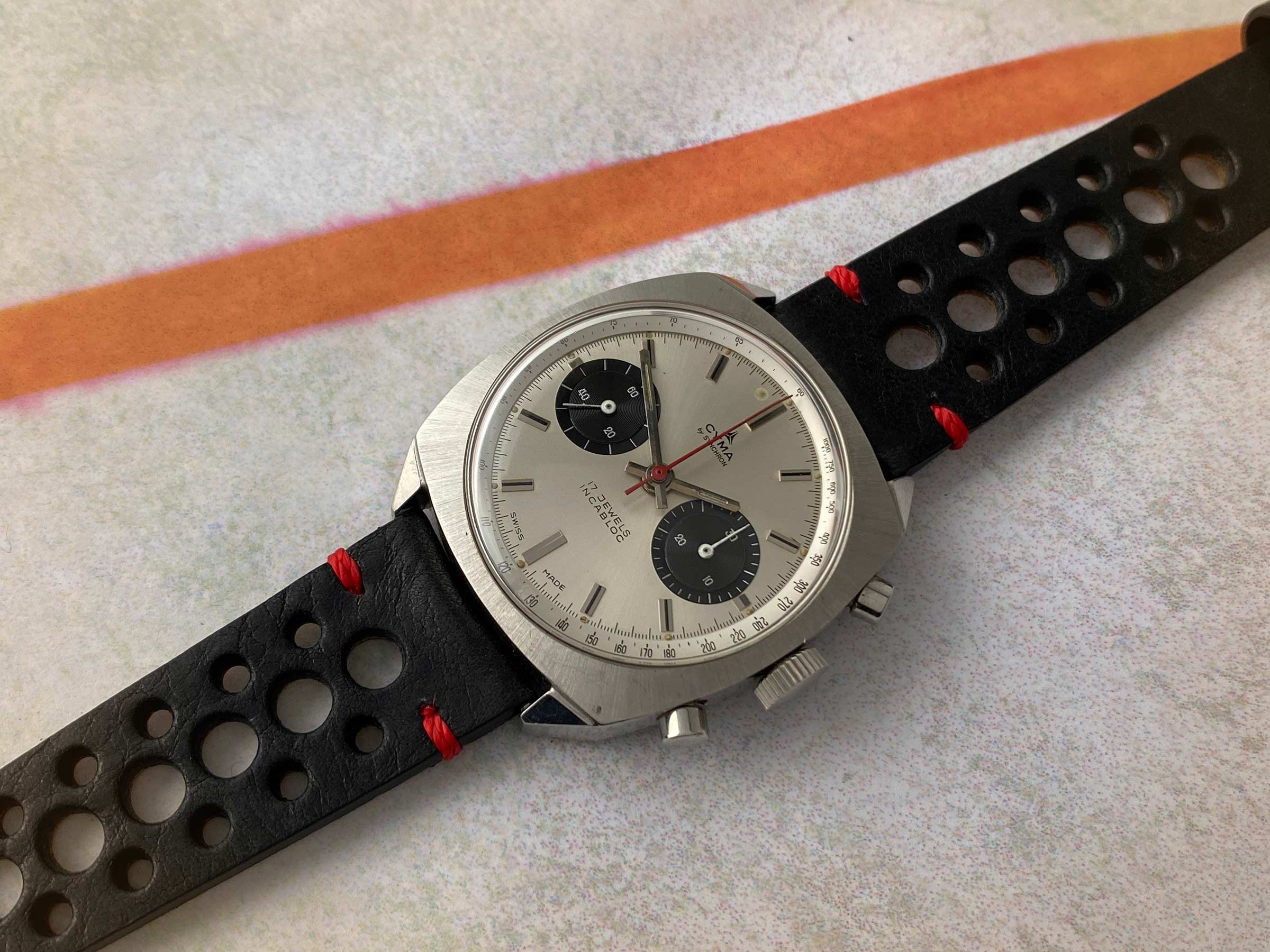 CYMA by SYNCHRON Reloj Cronógrafo de cuerda vintage suizo Cal. Landeron 248 *** CONDICIÓN ESPECTACULAR ***