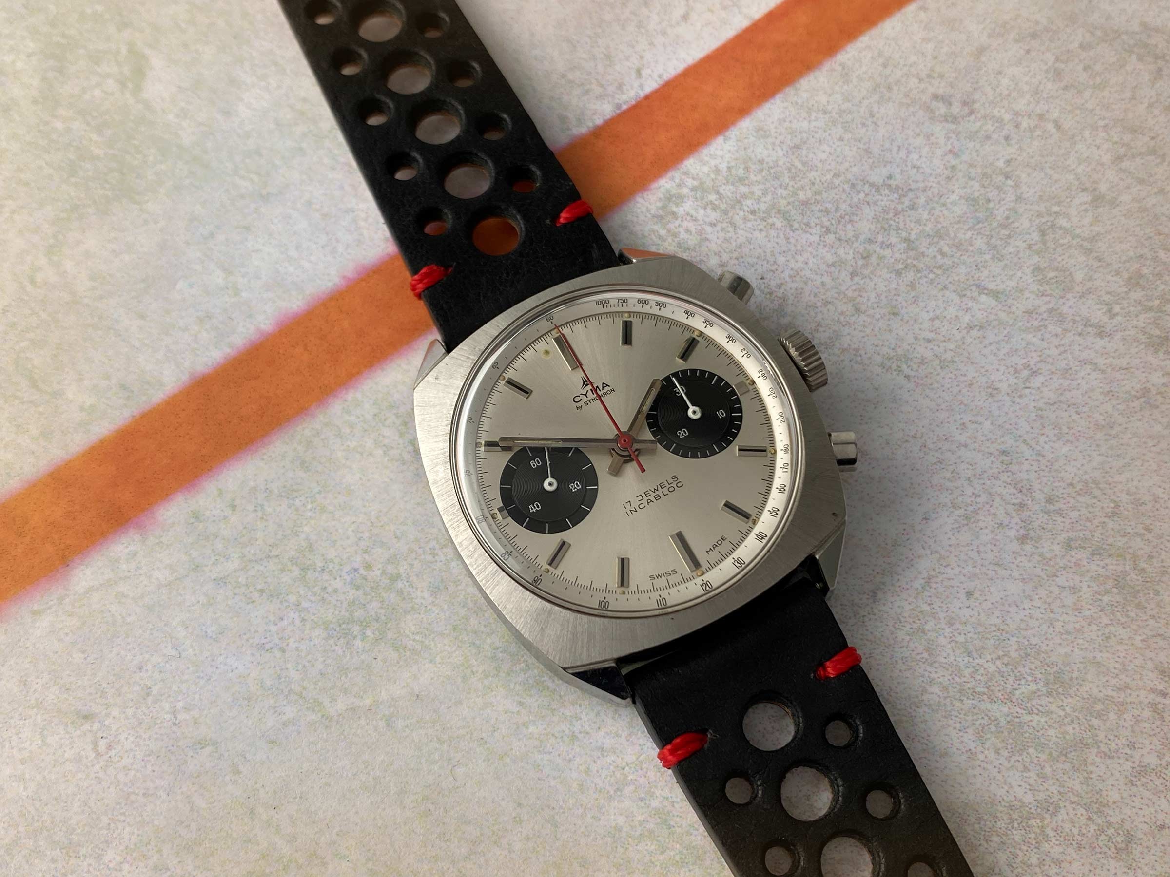 CYMA by SYNCHRON Reloj Cronógrafo de cuerda vintage suizo Cal. Landeron 248 *** CONDICIÓN ESPECTACULAR ***