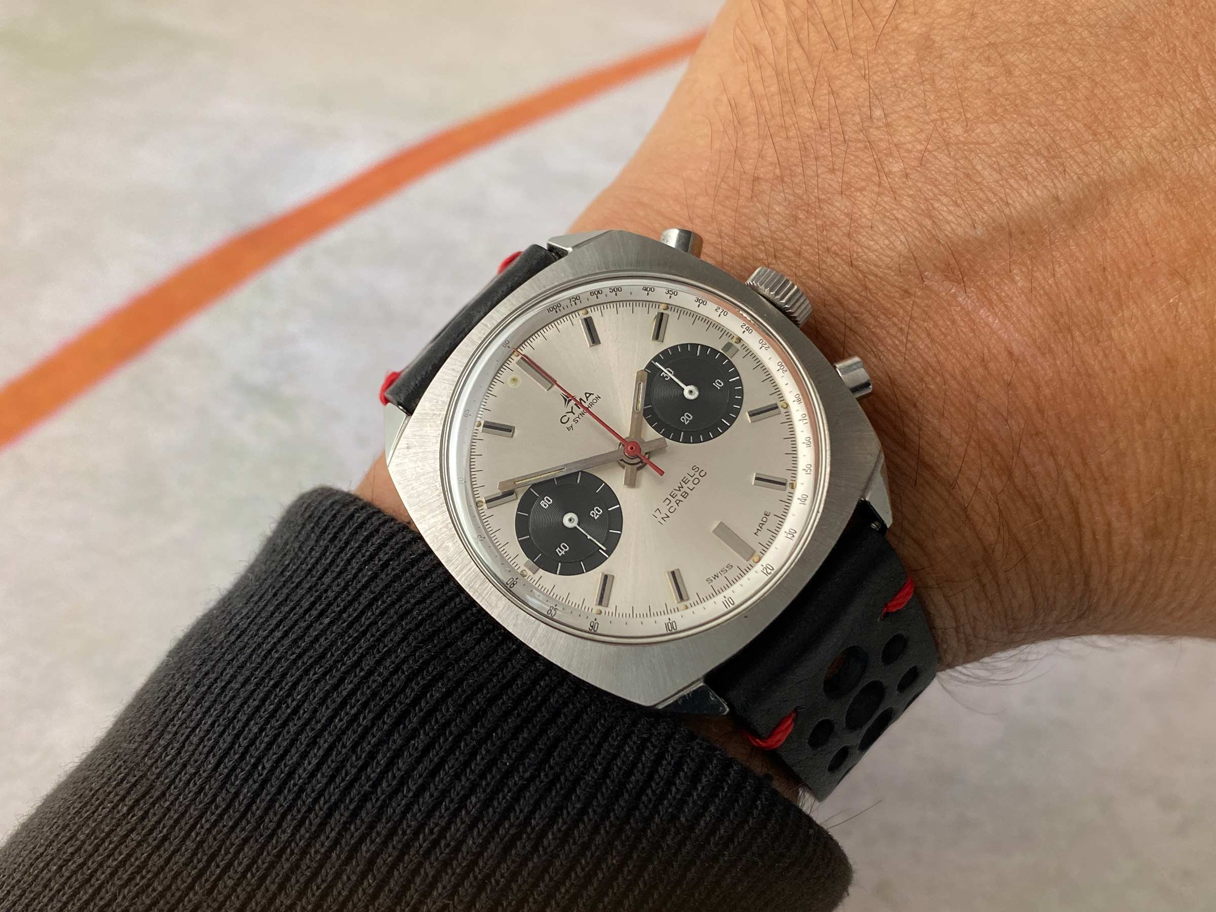 CYMA by SYNCHRON Reloj Cronógrafo de cuerda vintage suizo Cal. Landeron 248 *** CONDICIÓN ESPECTACULAR ***