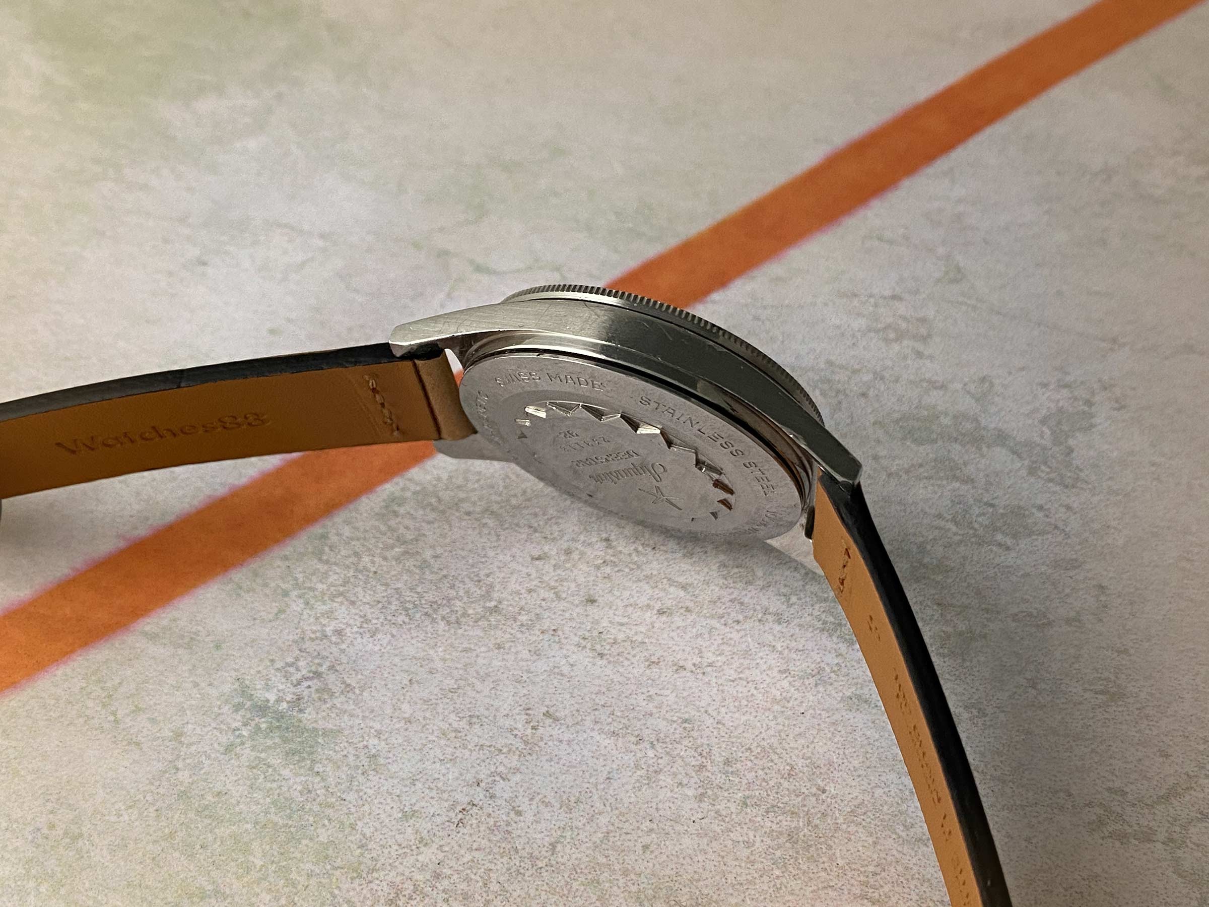 DUWARD AQUASTAR DEEPSTAR MK2 Vintage swiss hand winding watch Ref. 92 Cal. Valjoux 92. ICONIC *** TROPICALIZED DIAL ***