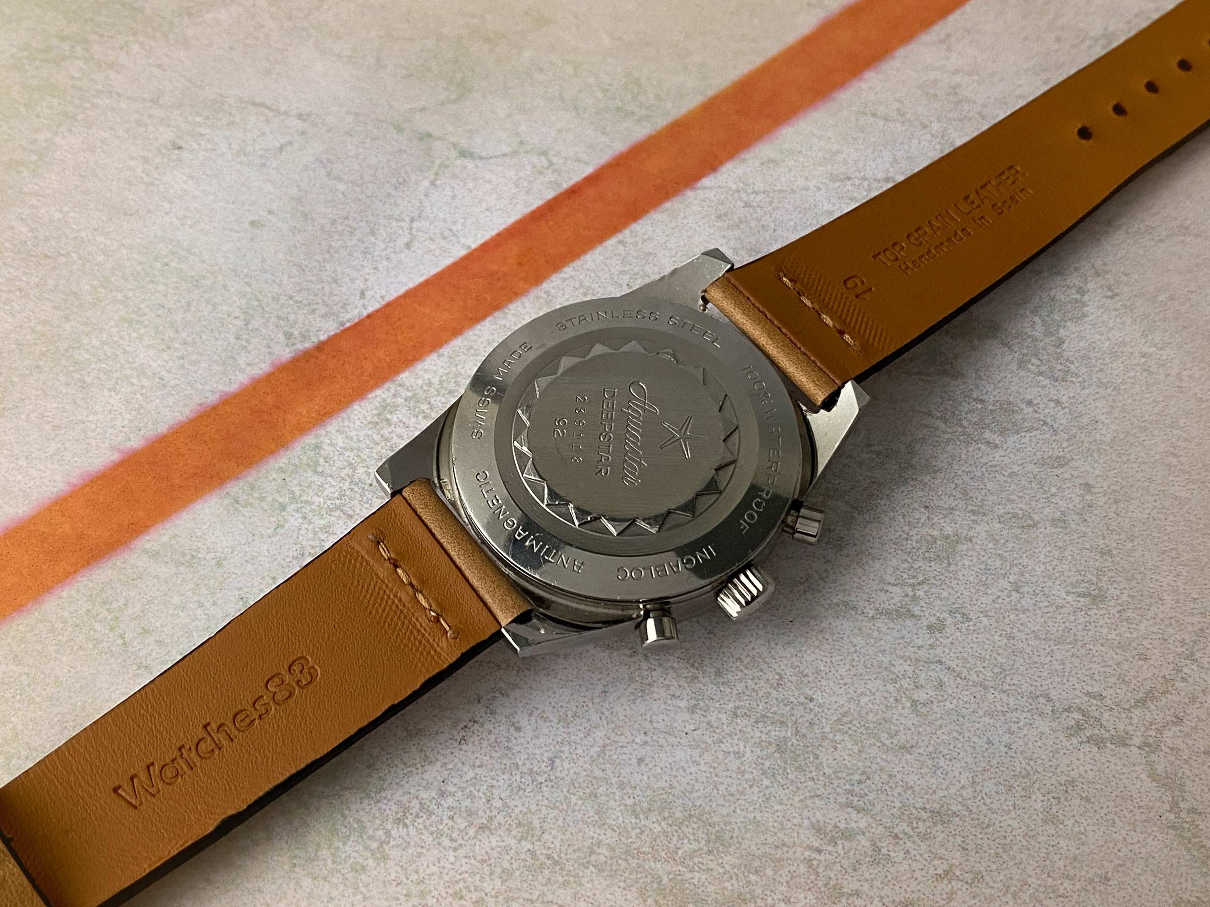 DUWARD AQUASTAR DEEPSTAR MK2 Vintage swiss hand winding watch Ref. 92 Cal. Valjoux 92. ICONIC *** TROPICALIZED DIAL ***