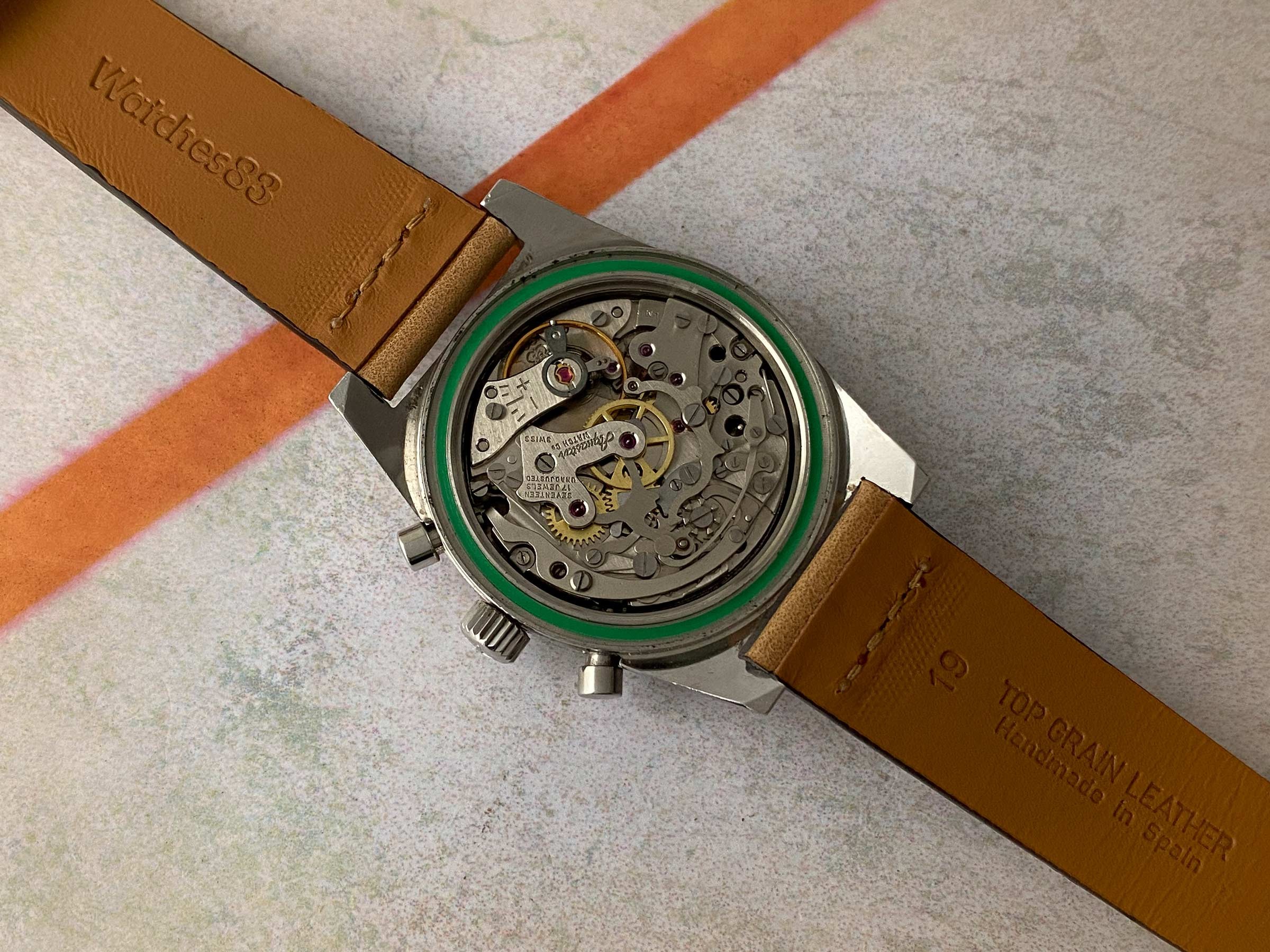 DUWARD AQUASTAR DEEPSTAR MK2 Vintage swiss hand winding watch Ref. 92 Cal. Valjoux 92. ICONIC *** TROPICALIZED DIAL ***