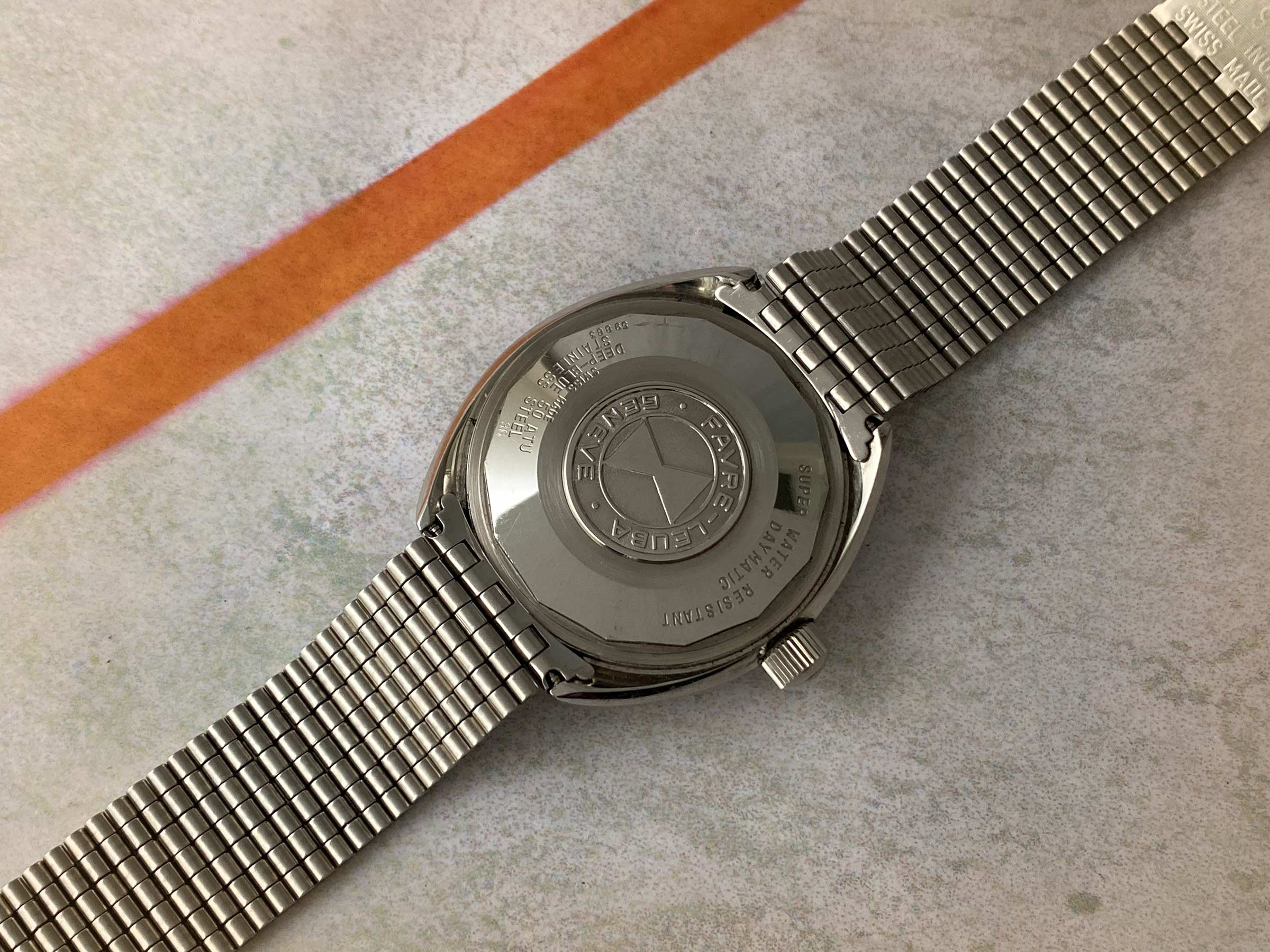 FAVRE LEUBA DEEP BLUE ROULETTE Vintage swiss automatic watch 50 ATU Cal. FL 1153 Ref. 59863 *** SPECTACULAR CONDITION ***