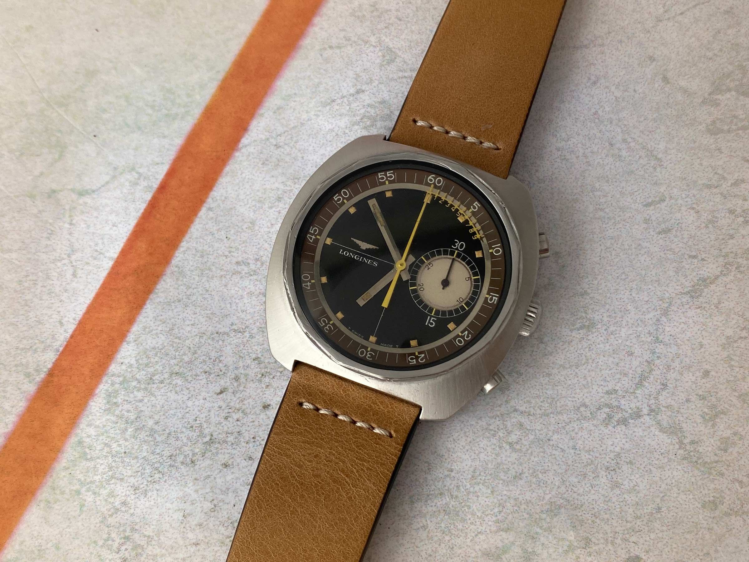 LONGINES NONIUS Vintage swiss hand winding chronograph watch Cal. 30CH Ref. 8225-2. GIANT *** COLLECTORS ***