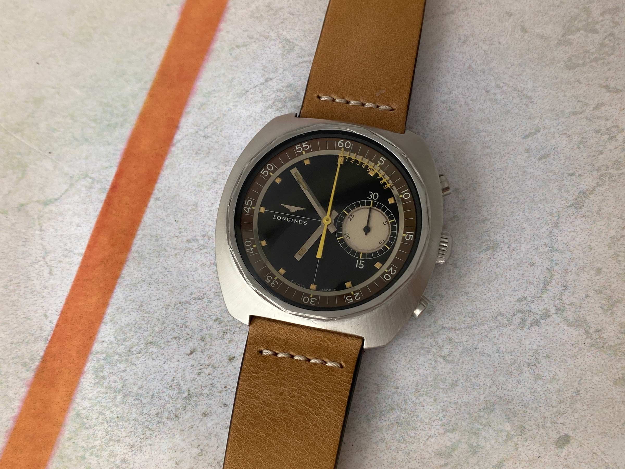 LONGINES NONIUS Vintage swiss hand winding chronograph watch Cal. 30CH Ref. 8225-2. GIANT *** COLLECTORS ***