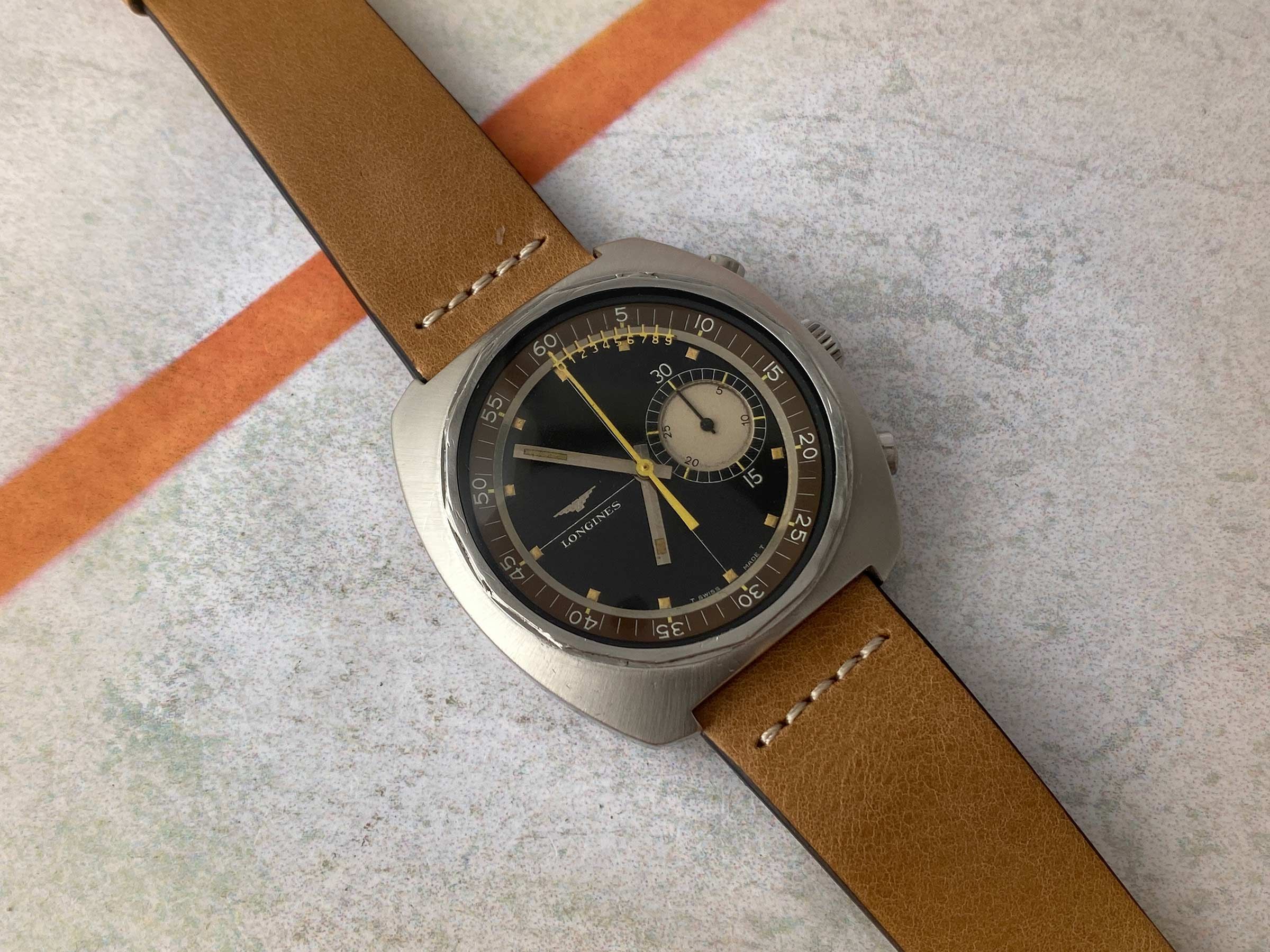 LONGINES NONIUS Vintage swiss hand winding chronograph watch Cal. 30CH Ref. 8225-2. GIANT *** COLLECTORS ***