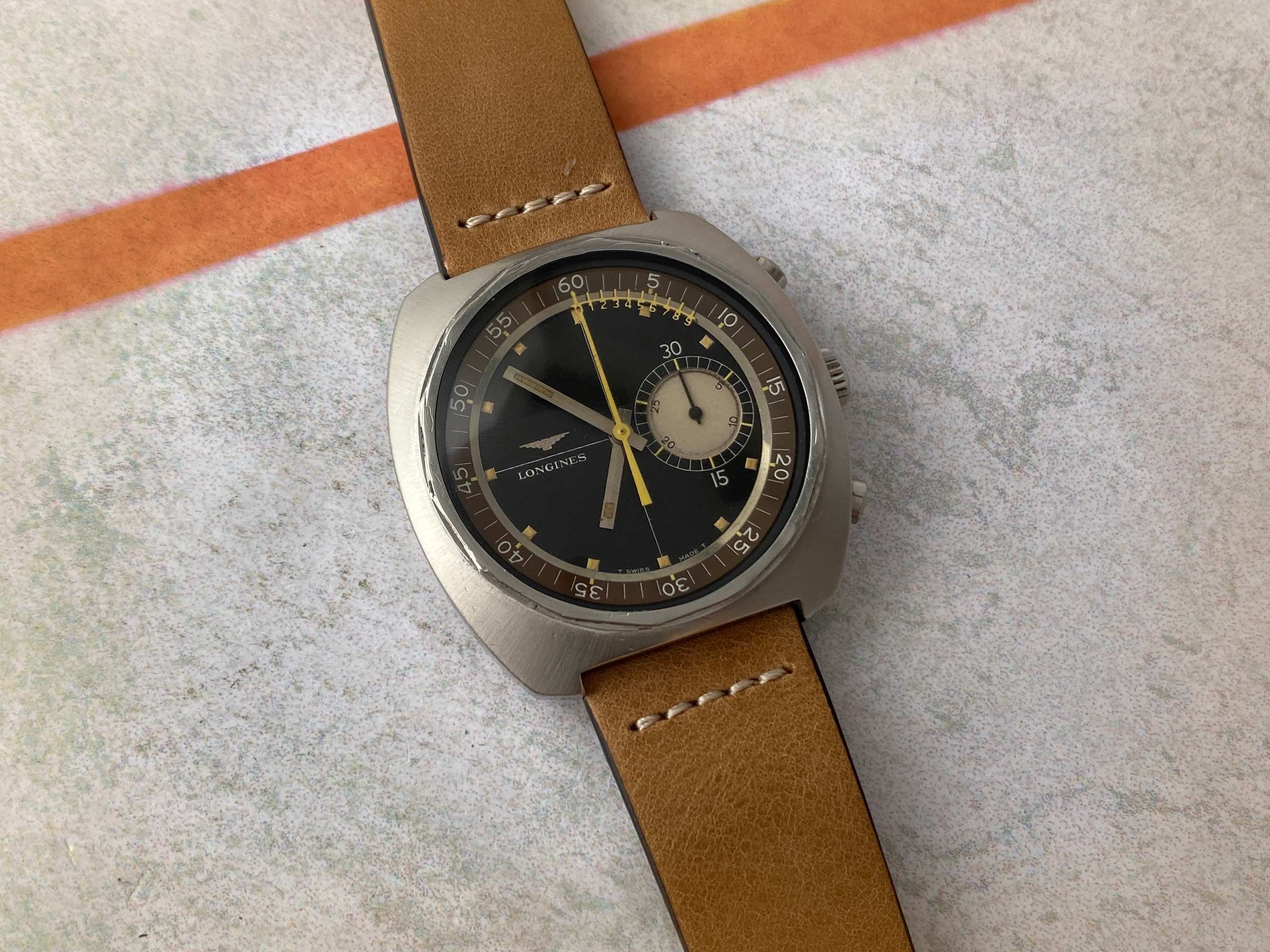 LONGINES NONIUS Vintage swiss hand winding chronograph watch Cal. 30CH Ref. 8225-2. GIANT *** COLLECTORS ***