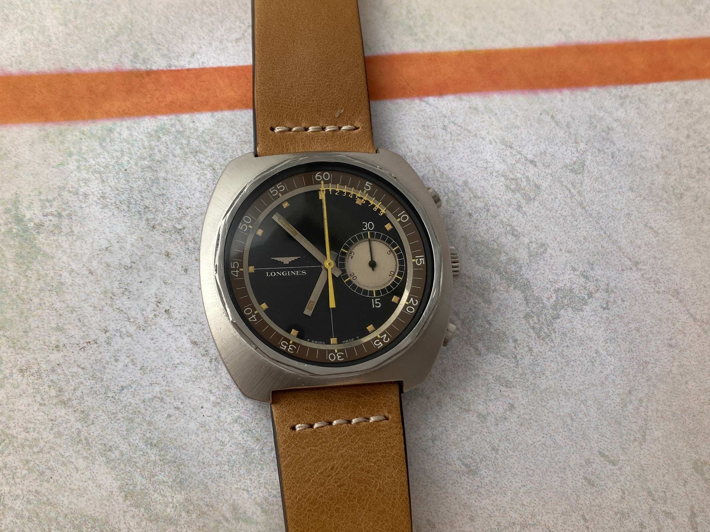 LONGINES NONIUS Vintage swiss hand winding chronograph watch Cal. 30CH Ref. 8225-2. GIANT *** COLLECTORS ***