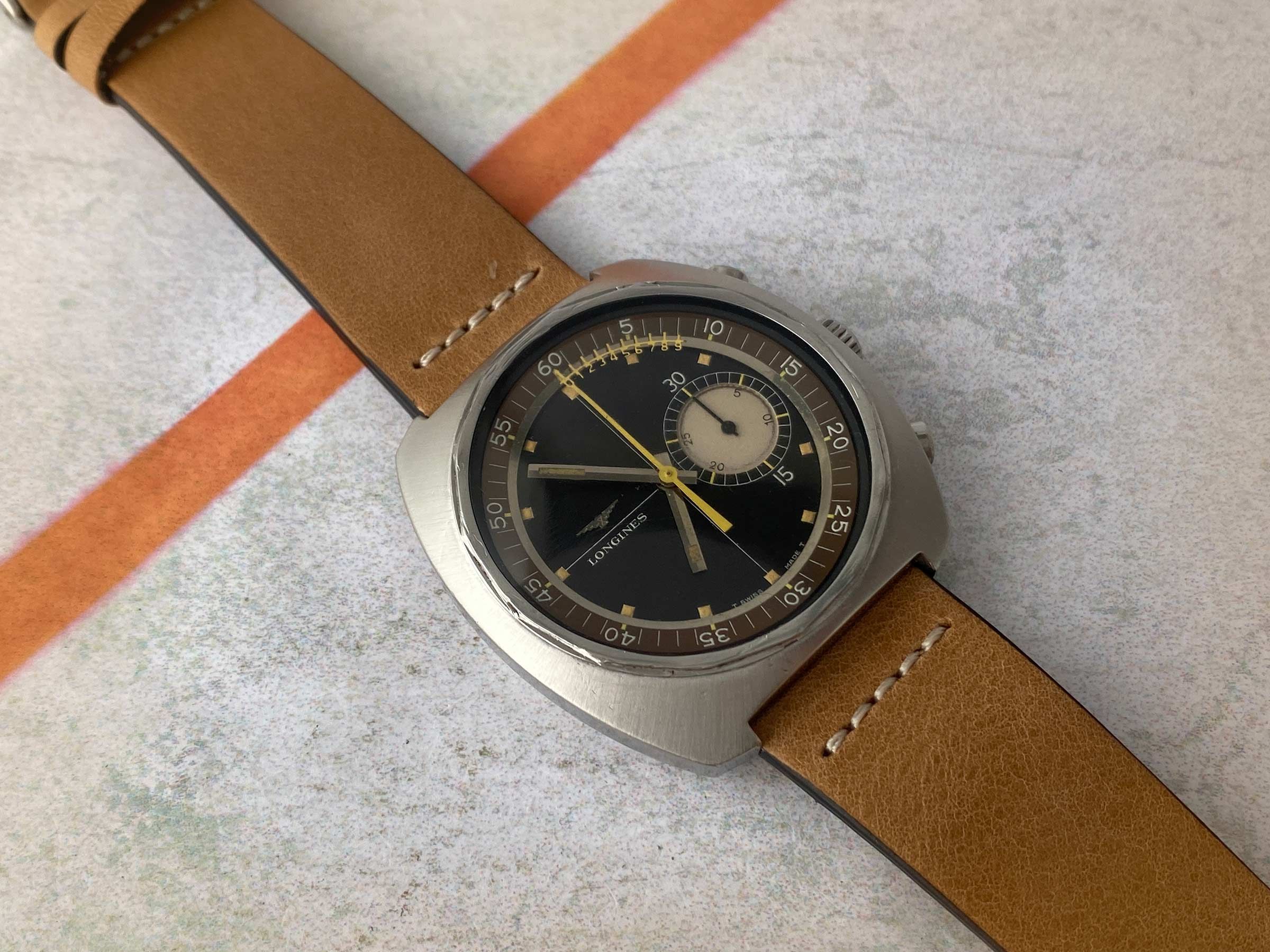 LONGINES NONIUS Vintage swiss hand winding chronograph watch Cal. 30CH Ref. 8225-2. GIANT *** COLLECTORS ***