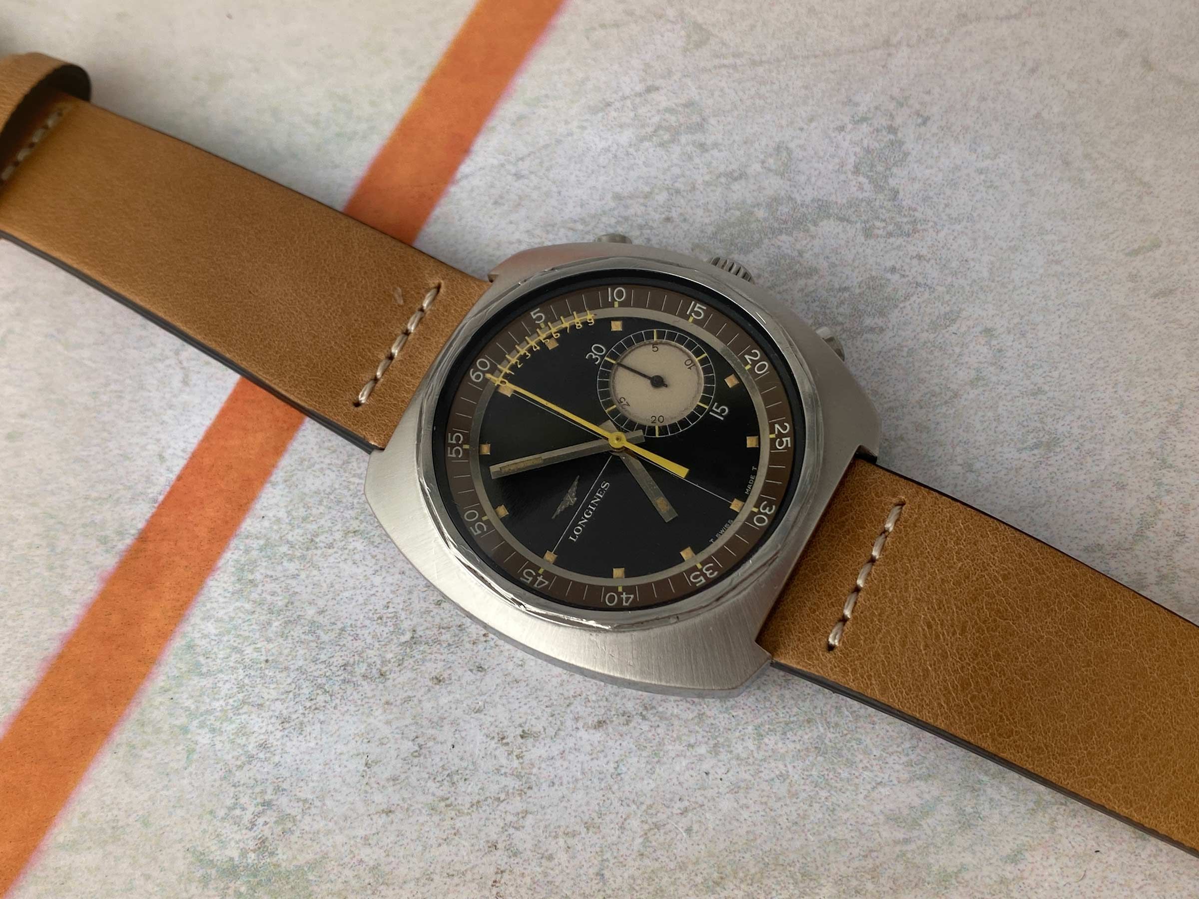 LONGINES NONIUS Vintage swiss hand winding chronograph watch Cal. 30CH Ref. 8225-2. GIANT *** COLLECTORS ***