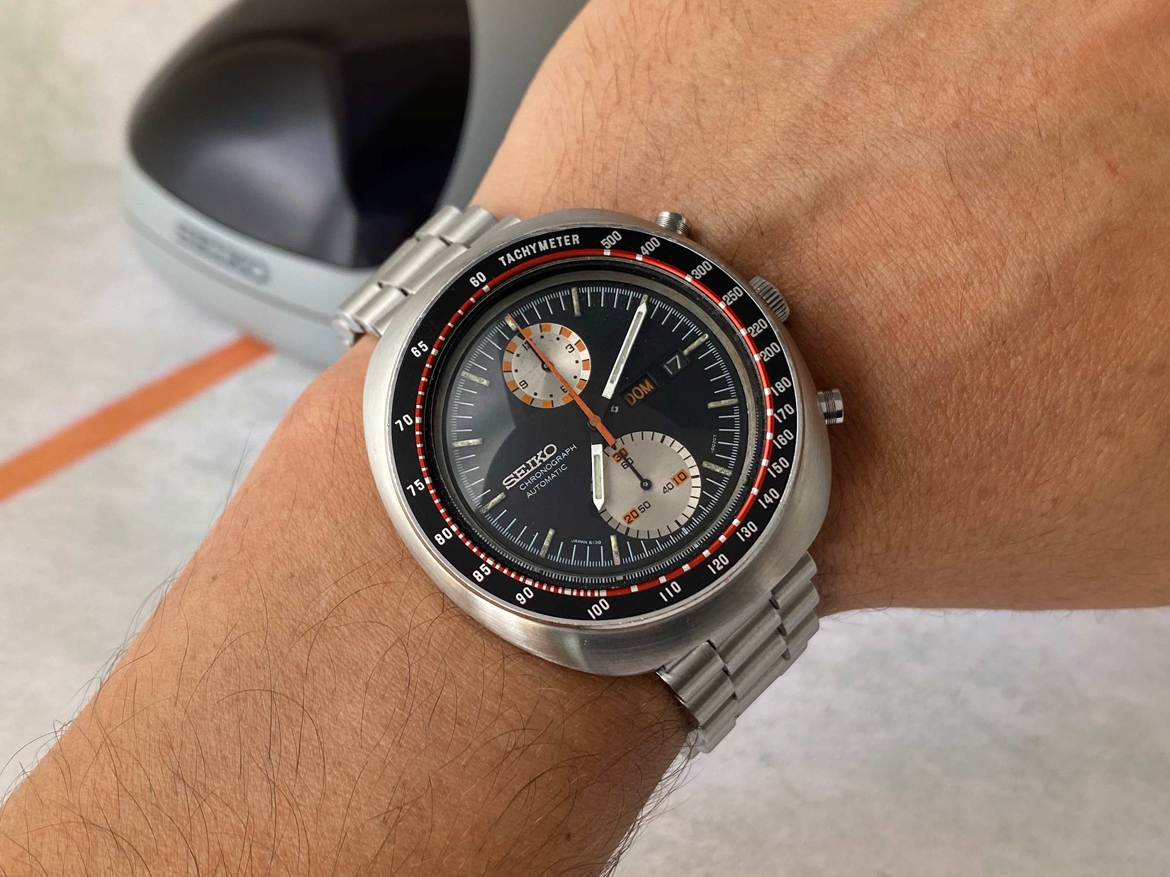 SEIKO UFO Reloj Cronógrafo antiguo automático 1977 Cal. 6138B JAPAN J Ref. 6138-0011 CON ESTUCHE *** PRECIOSA CONDICIÓN ***