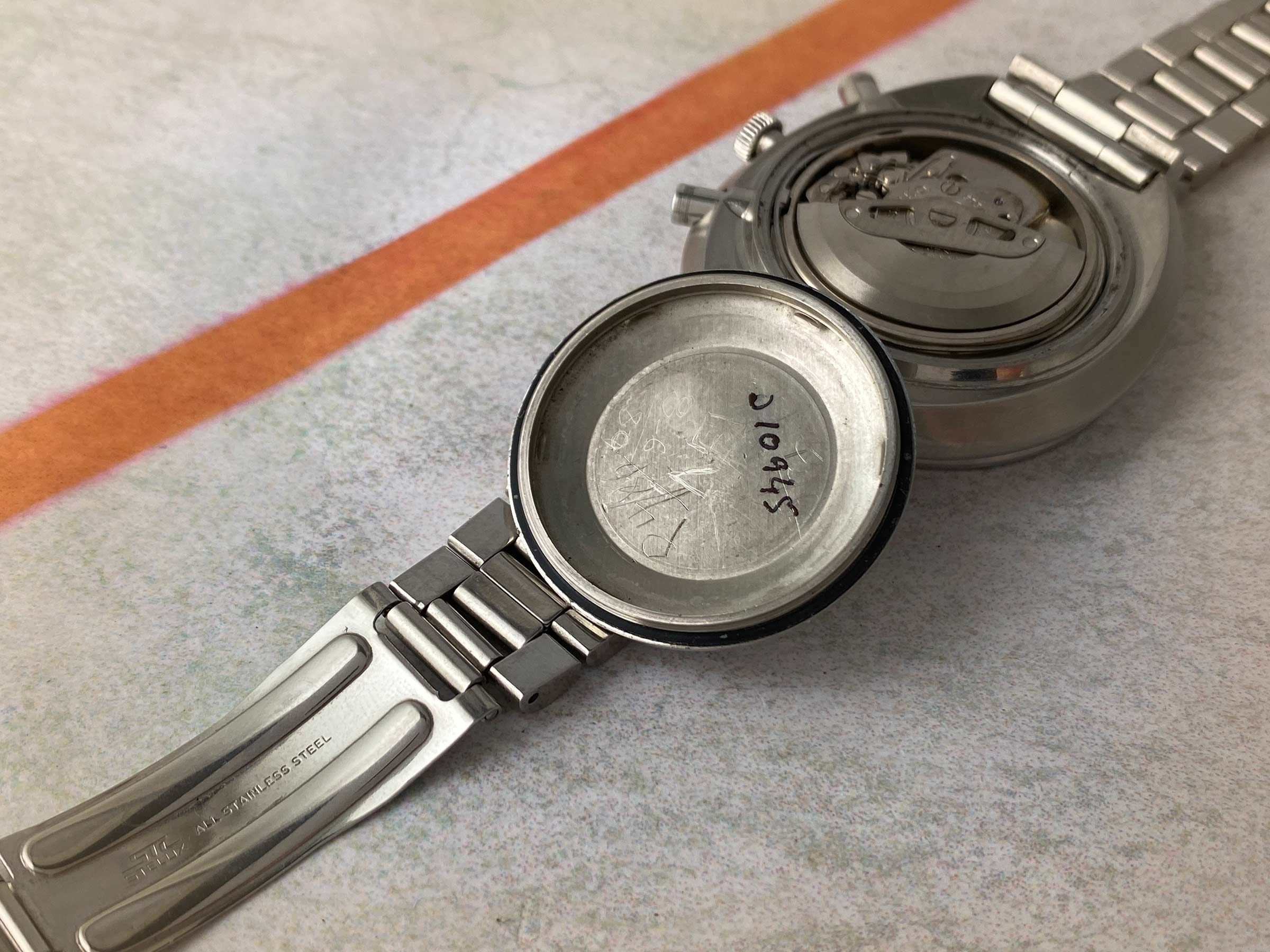 SEIKO UFO Reloj Cronógrafo antiguo automático 1977 Cal. 6138B JAPAN J Ref. 6138-0011 CON ESTUCHE *** PRECIOSA CONDICIÓN ***