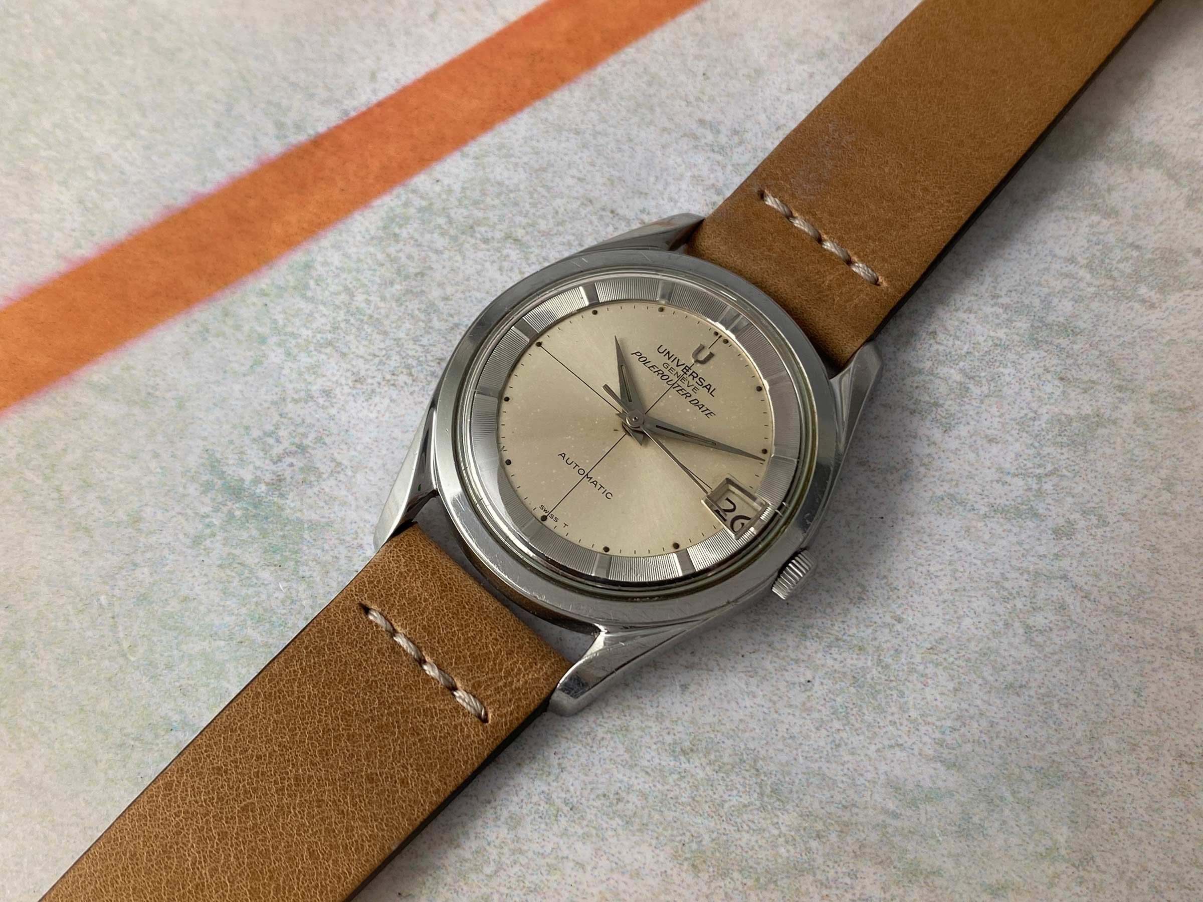 UNIVERSAL GENEVE POLEROUTER DATE Vintage swiss automatic watch Cal. 69 MICROTOR Ref. 869111/02 *** BEAUTIFUL ***