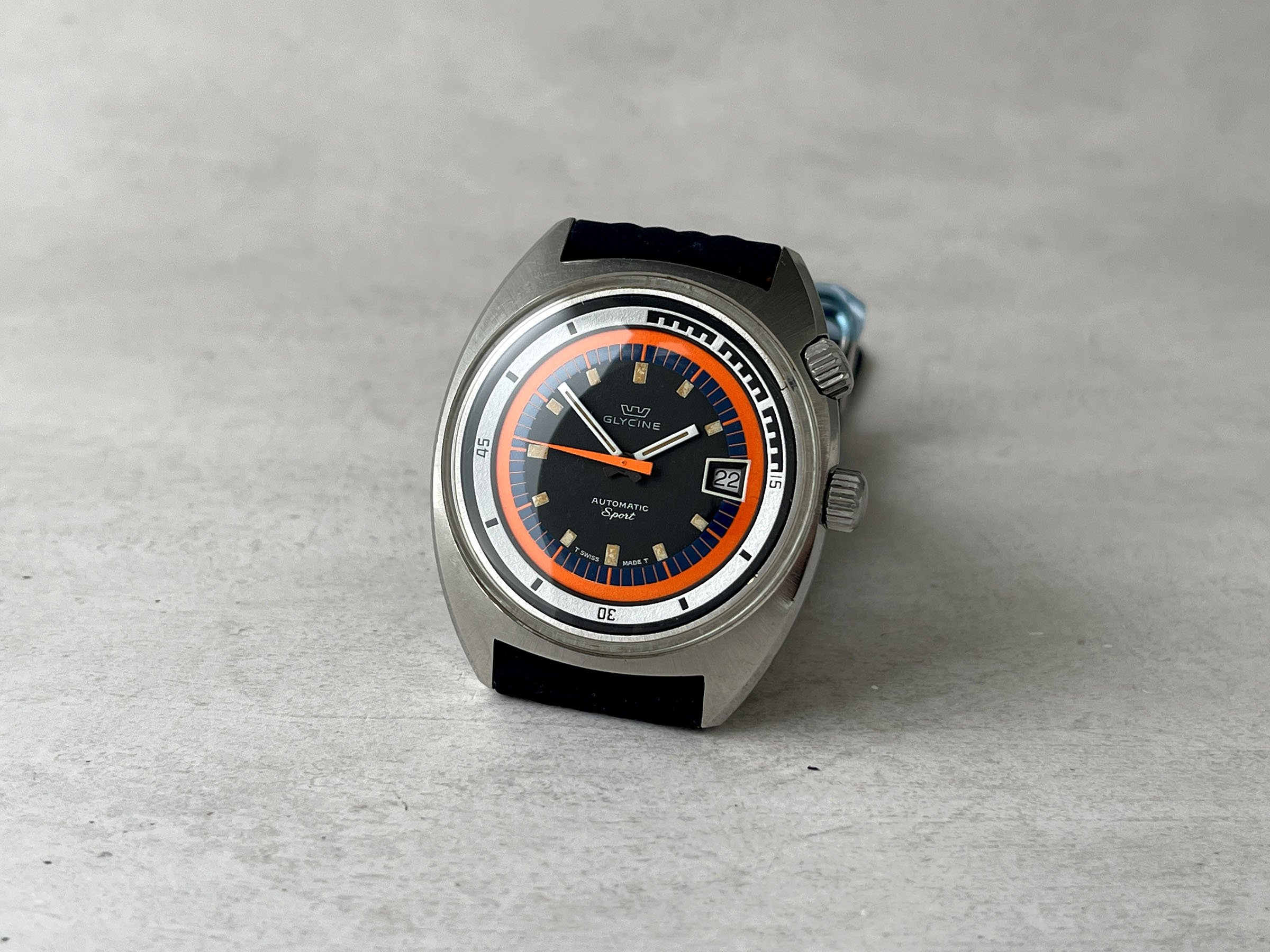 GLYCINE SPORT AIRMAN SST SPORT - Reloj suizo vintage automático Calibre AS 1902/03 Referencia 323.1219 - PAT. 314 050 - JUMBO *** ESPECTACULAR ***