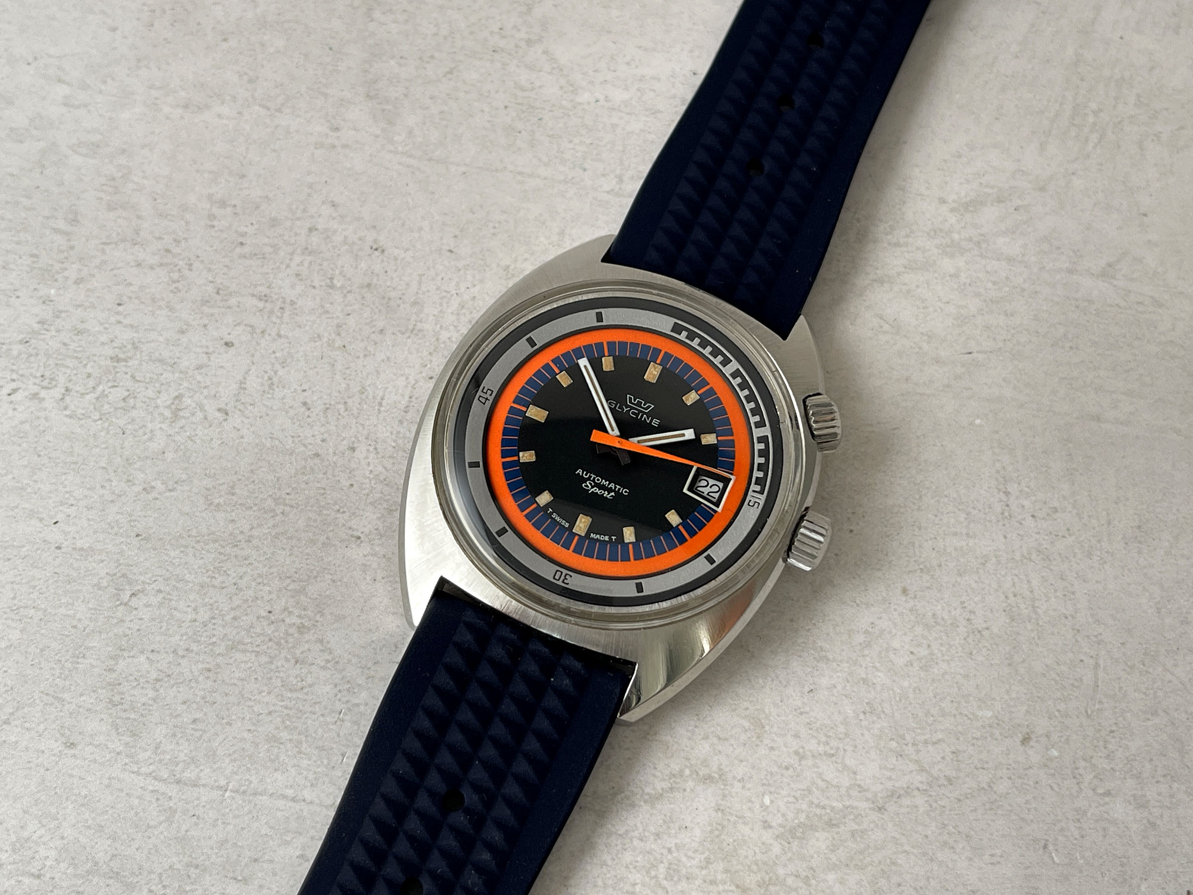 GLYCINE SPORT AIRMAN SST SPORT - Reloj suizo vintage automático Calibre AS 1902/03 Referencia 323.1219 - PAT. 314 050 - JUMBO *** ESPECTACULAR ***