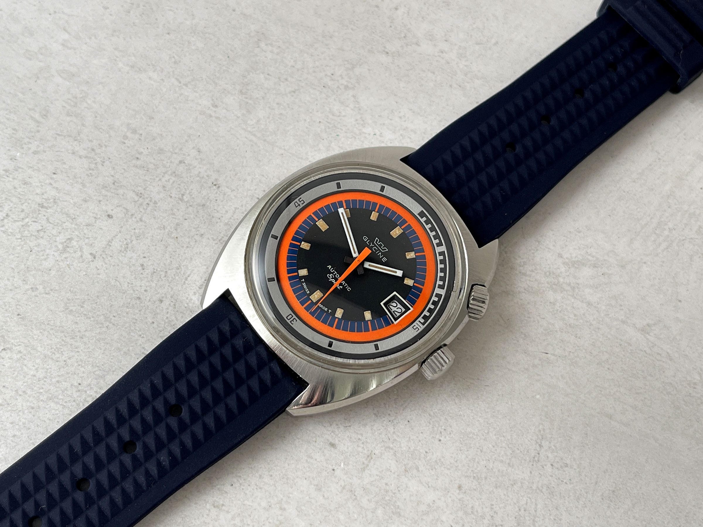 GLYCINE SPORT AIRMAN SST SPORT - Reloj suizo vintage automático Calibre AS 1902/03 Referencia 323.1219 - PAT. 314 050 - JUMBO *** ESPECTACULAR ***