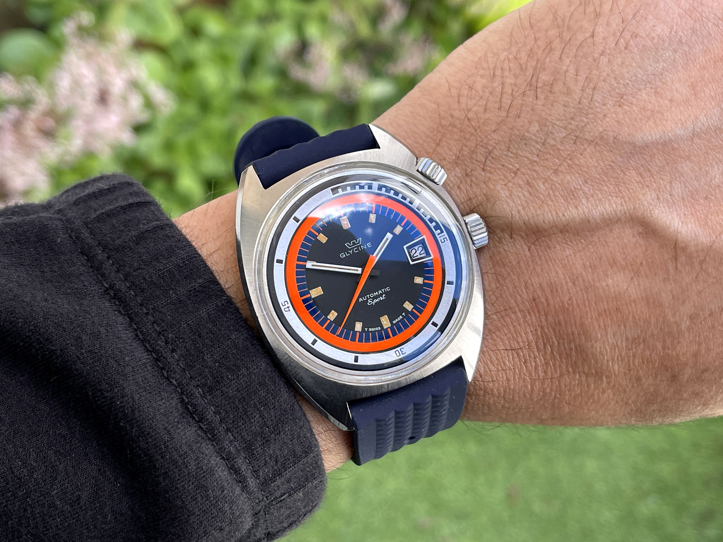 GLYCINE SPORT AIRMAN SST SPORT - Reloj suizo vintage automático Calibre AS 1902/03 Referencia 323.1219 - PAT. 314 050 - JUMBO *** ESPECTACULAR ***