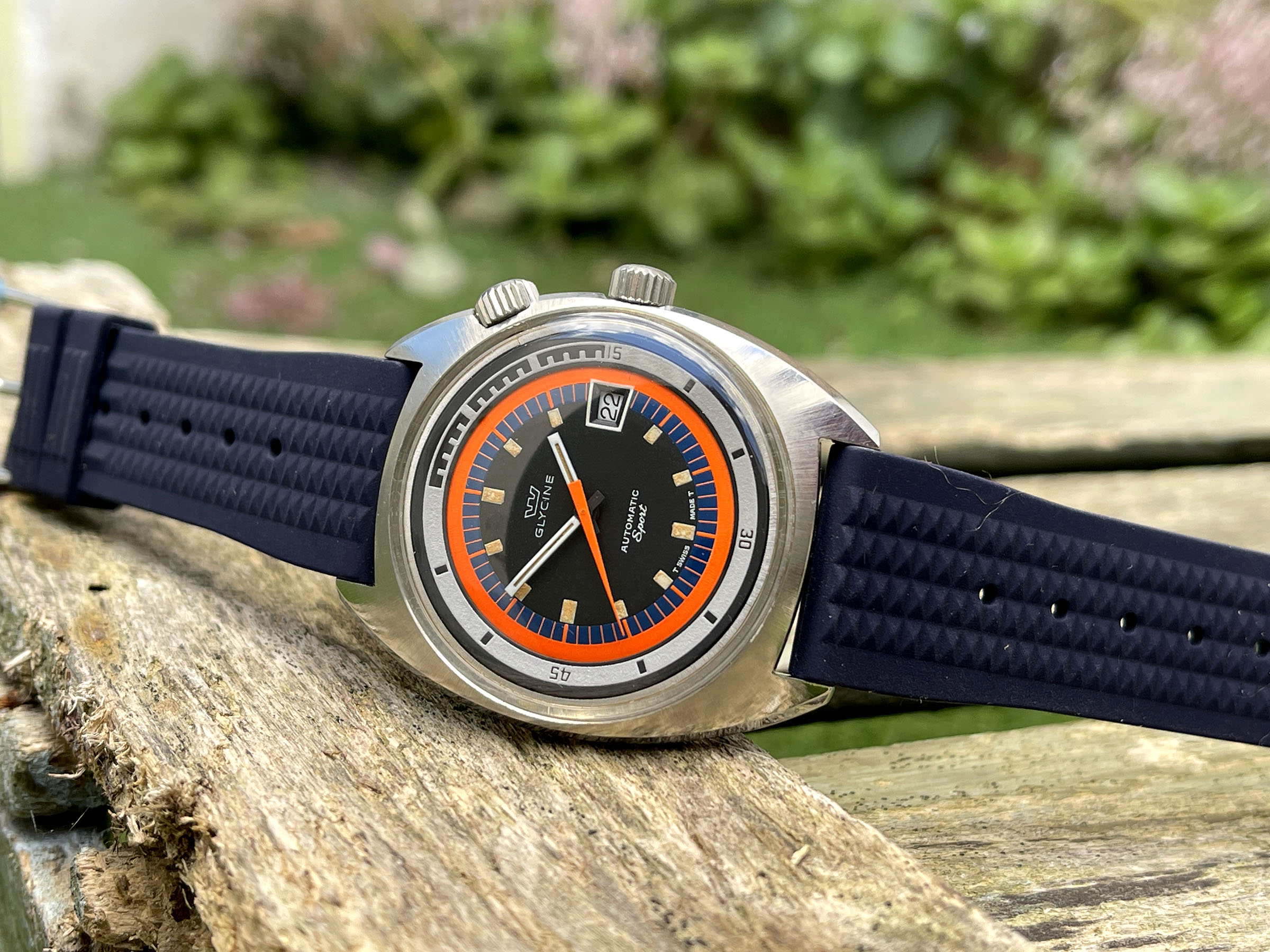 GLYCINE SPORT AIRMAN SST SPORT - Reloj suizo vintage automático Calibre AS 1902/03 Referencia 323.1219 - PAT. 314 050 - JUMBO *** ESPECTACULAR ***