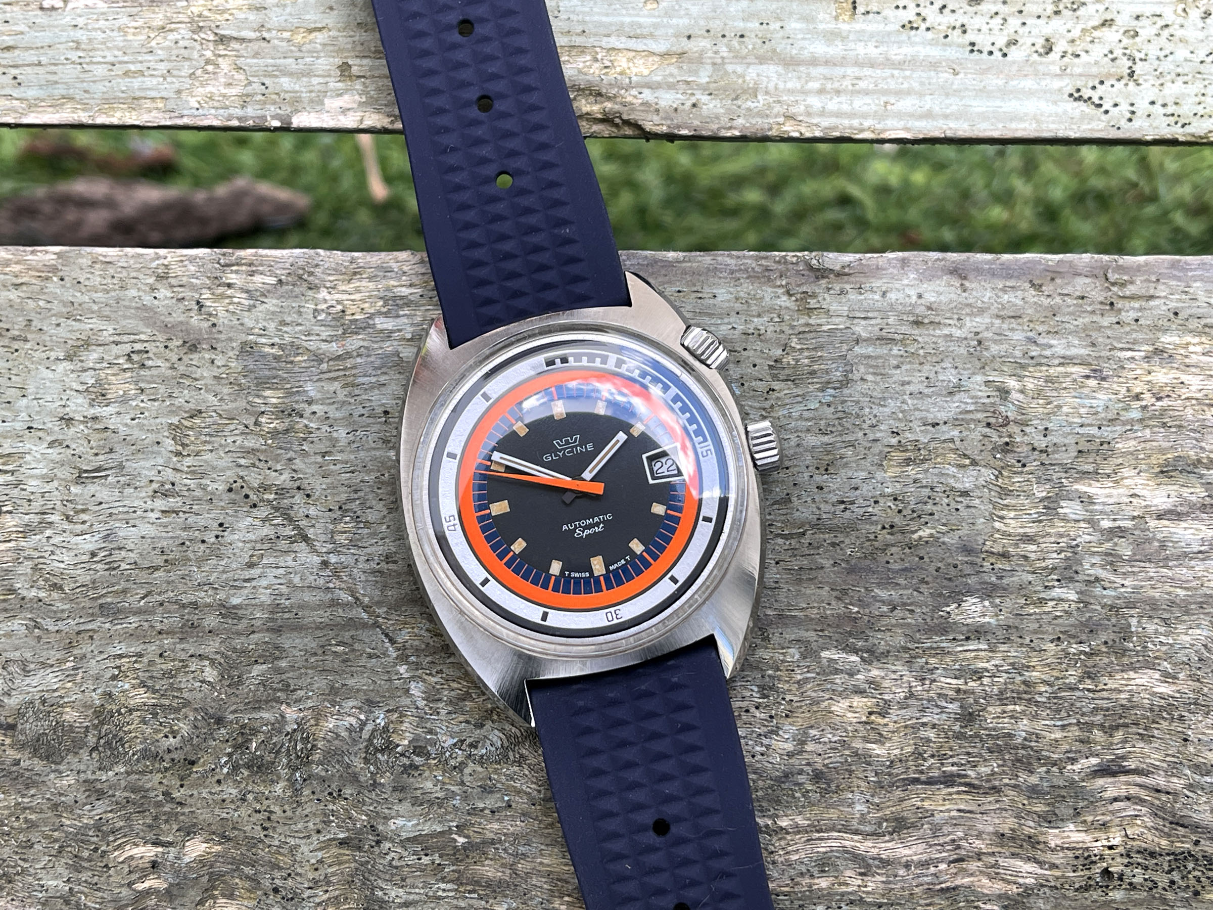 GLYCINE SPORT AIRMAN SST SPORT - Reloj suizo vintage automático Calibre AS 1902/03 Referencia 323.1219 - PAT. 314 050 - JUMBO *** ESPECTACULAR ***