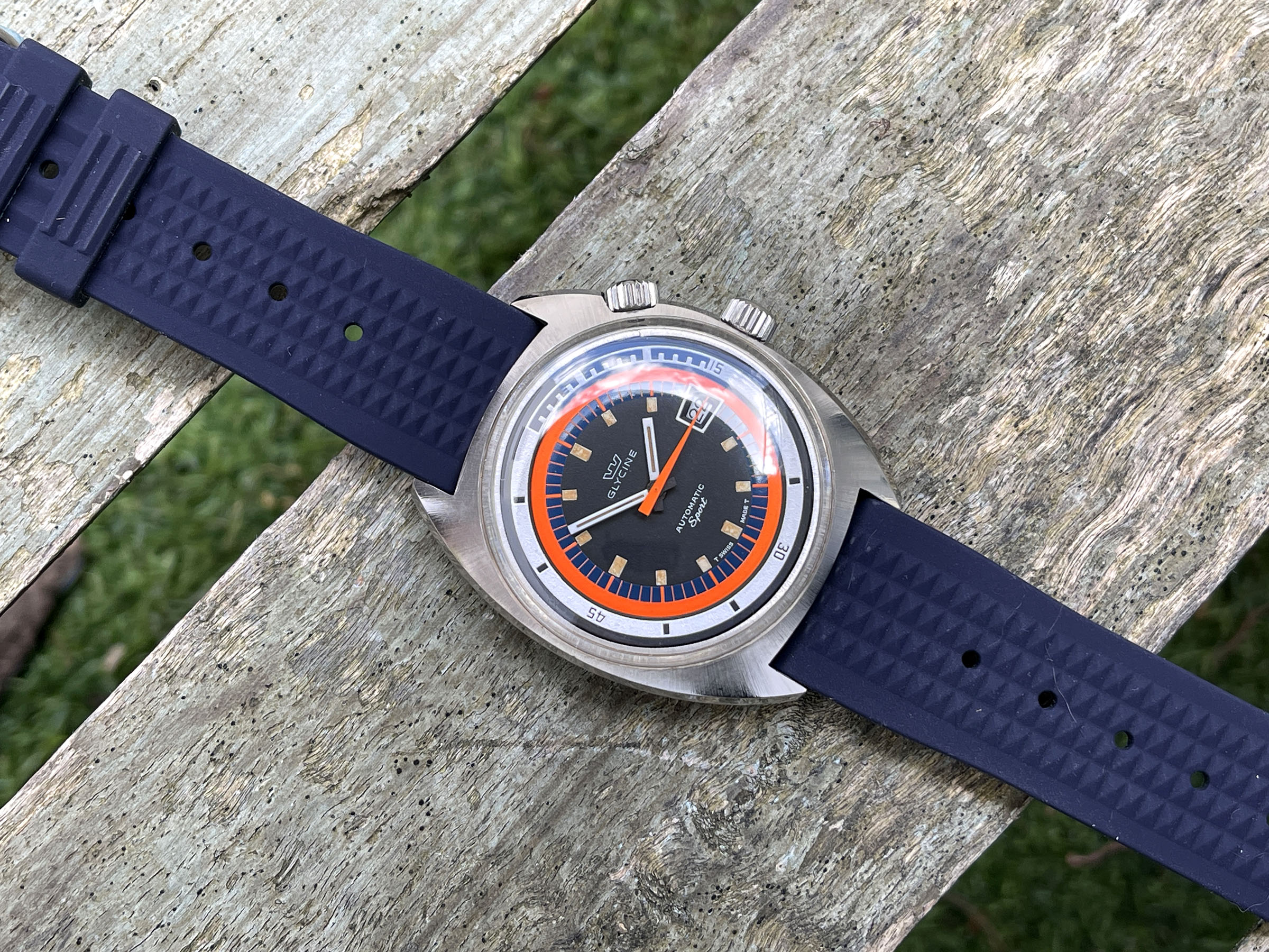 GLYCINE SPORT AIRMAN SST SPORT - Reloj suizo vintage automático Calibre AS 1902/03 Referencia 323.1219 - PAT. 314 050 - JUMBO *** ESPECTACULAR ***