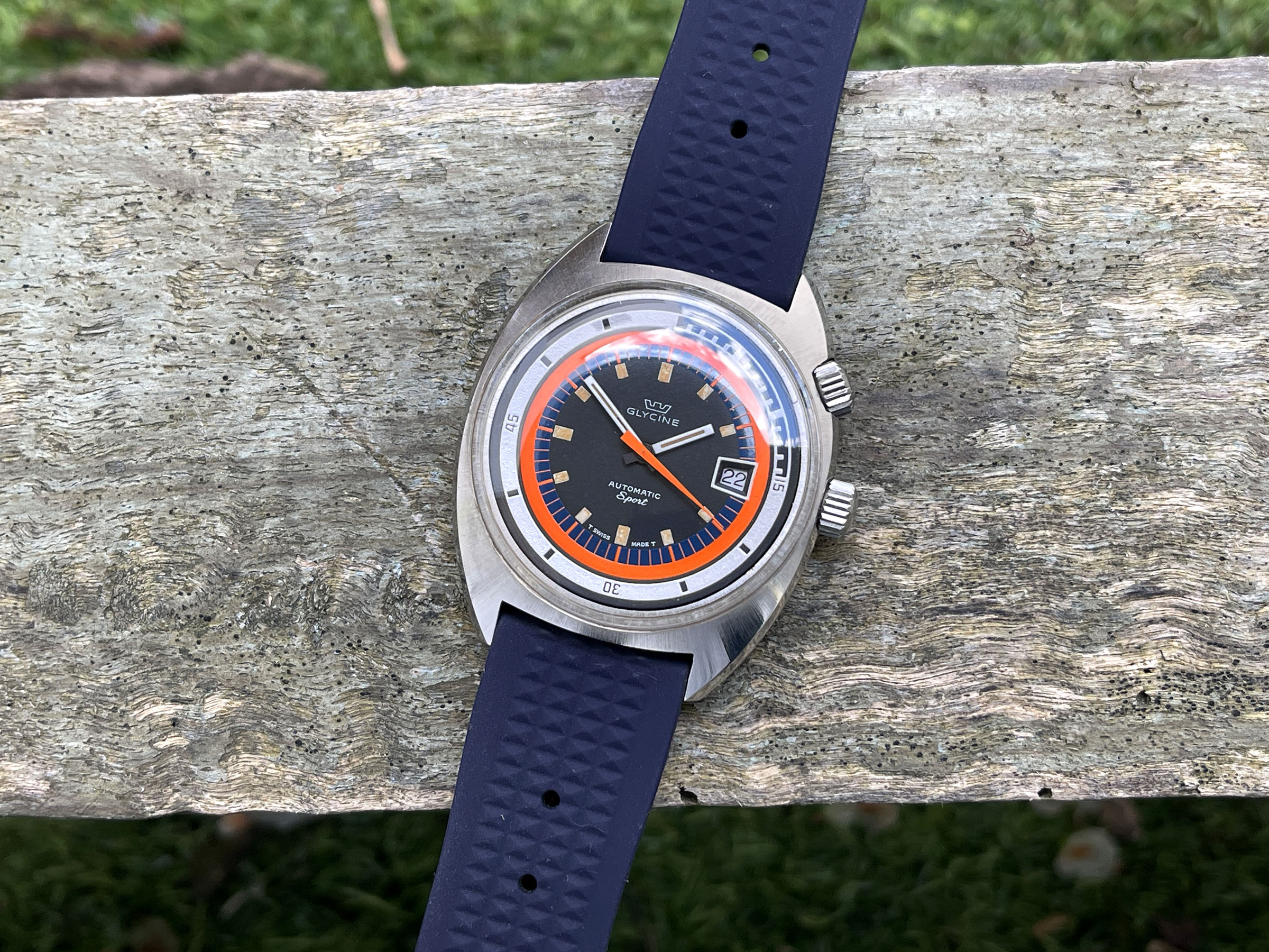 GLYCINE SPORT AIRMAN SST SPORT - Reloj suizo vintage automático Calibre AS 1902/03 Referencia 323.1219 - PAT. 314 050 - JUMBO *** ESPECTACULAR ***