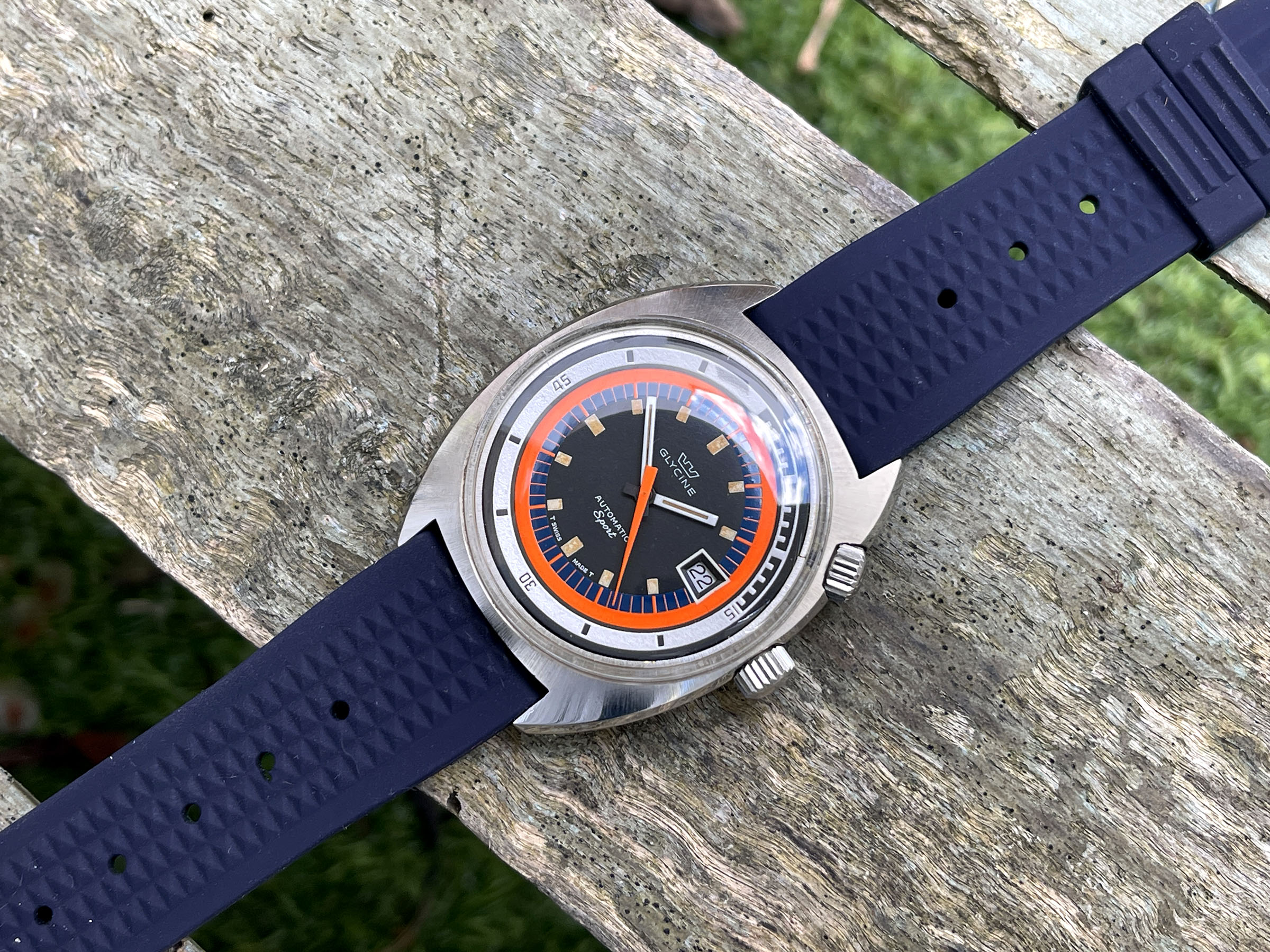 GLYCINE SPORT AIRMAN SST SPORT - Reloj suizo vintage automático Calibre AS 1902/03 Referencia 323.1219 - PAT. 314 050 - JUMBO *** ESPECTACULAR ***