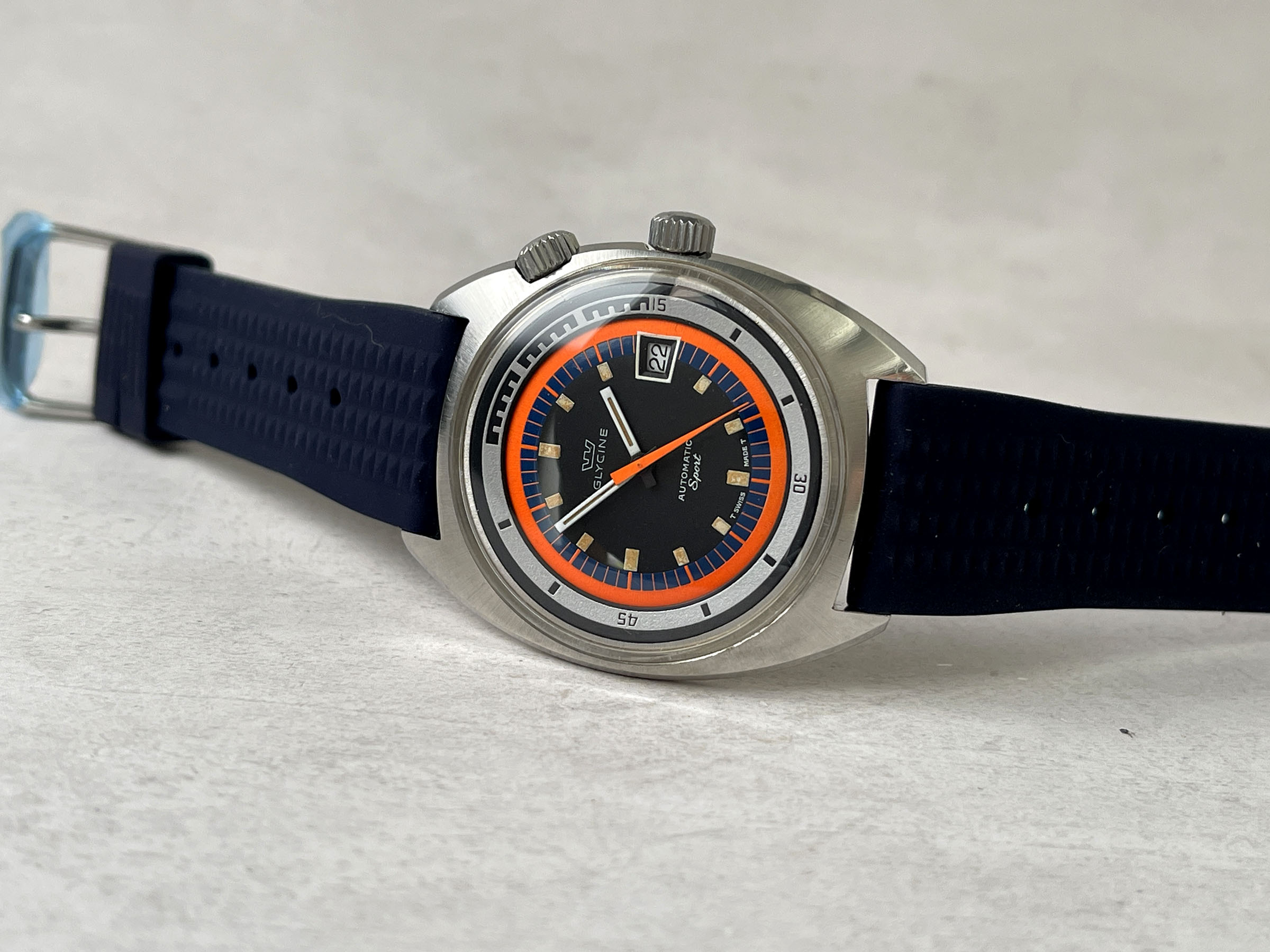 GLYCINE SPORT AIRMAN SST SPORT - Reloj suizo vintage automático Calibre AS 1902/03 Referencia 323.1219 - PAT. 314 050 - JUMBO *** ESPECTACULAR ***