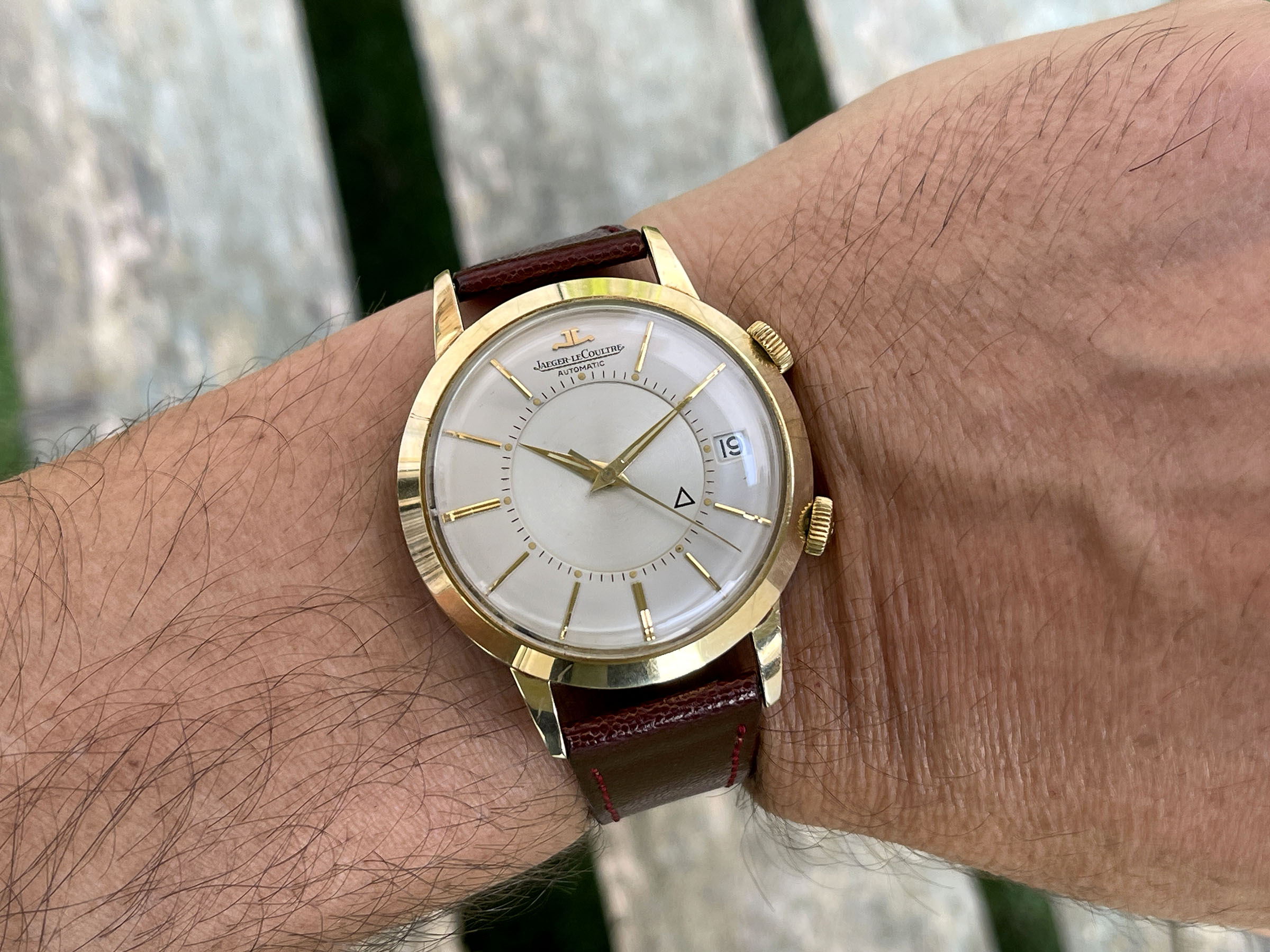 JAEGER LECOULTRE MEMOVOX AUTOMATIC 1965 (circa) - Swiss vintage automatic hammer alarm watch Cal. K825 - JUMBO *** SPECTACULAR CONDITION ***