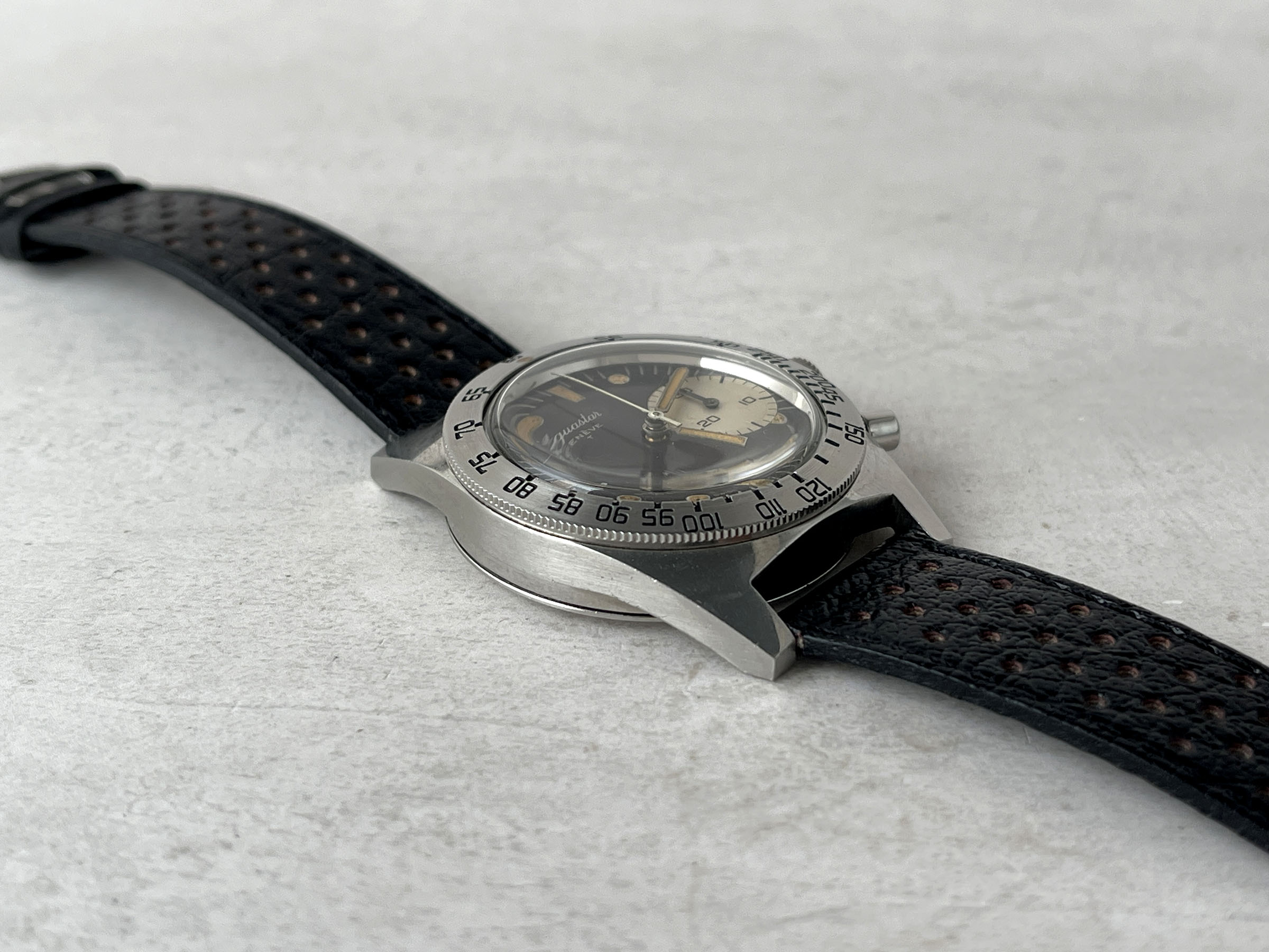 AQUASTAR DEEPSTAR 1968 (circa) - Reloj suizo antiguo de cuerda Referencia 92 Calibre Valjoux 92 - ICÓNICO *** IMPRESIONANTE ***