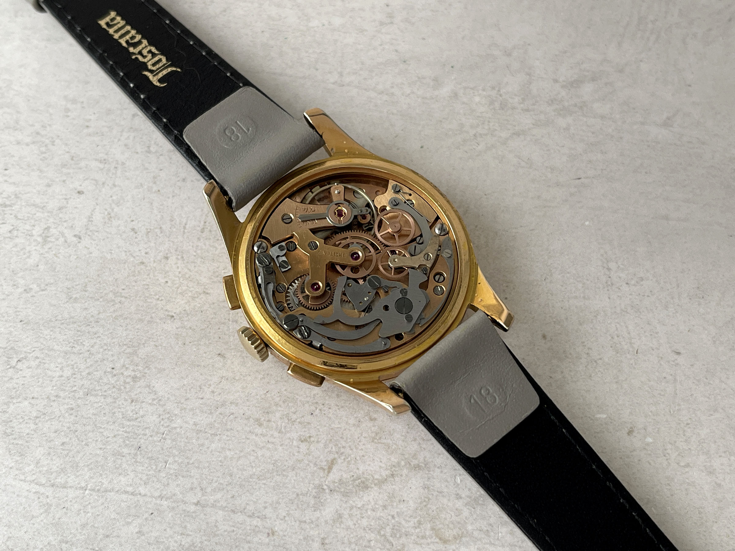 BREITLING CADETTE CHRONOGRAPH 1953 - Reloj cronógrafo suizo vintage de cuerda 37MM OVERSIZE Cal. Venus 188 Ref. 1188 *** CON PAPELES ***