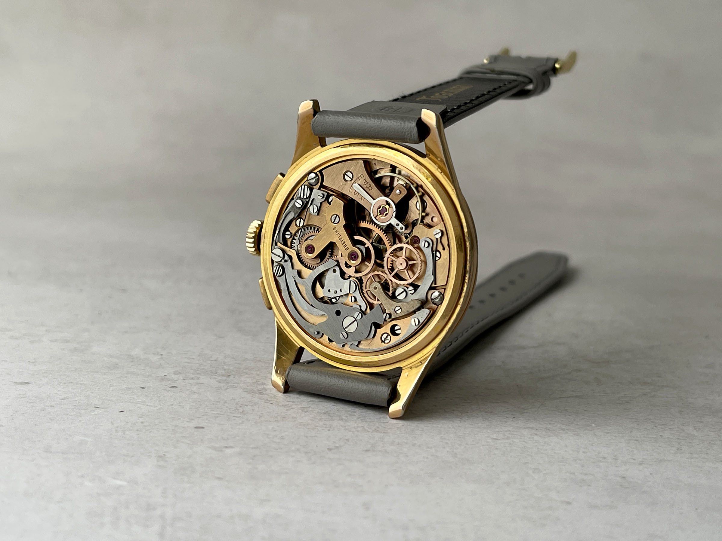BREITLING CADETTE CHRONOGRAPH 1953 - Reloj cronógrafo suizo vintage de cuerda 37MM OVERSIZE Cal. Venus 188 Ref. 1188 *** CON PAPELES ***