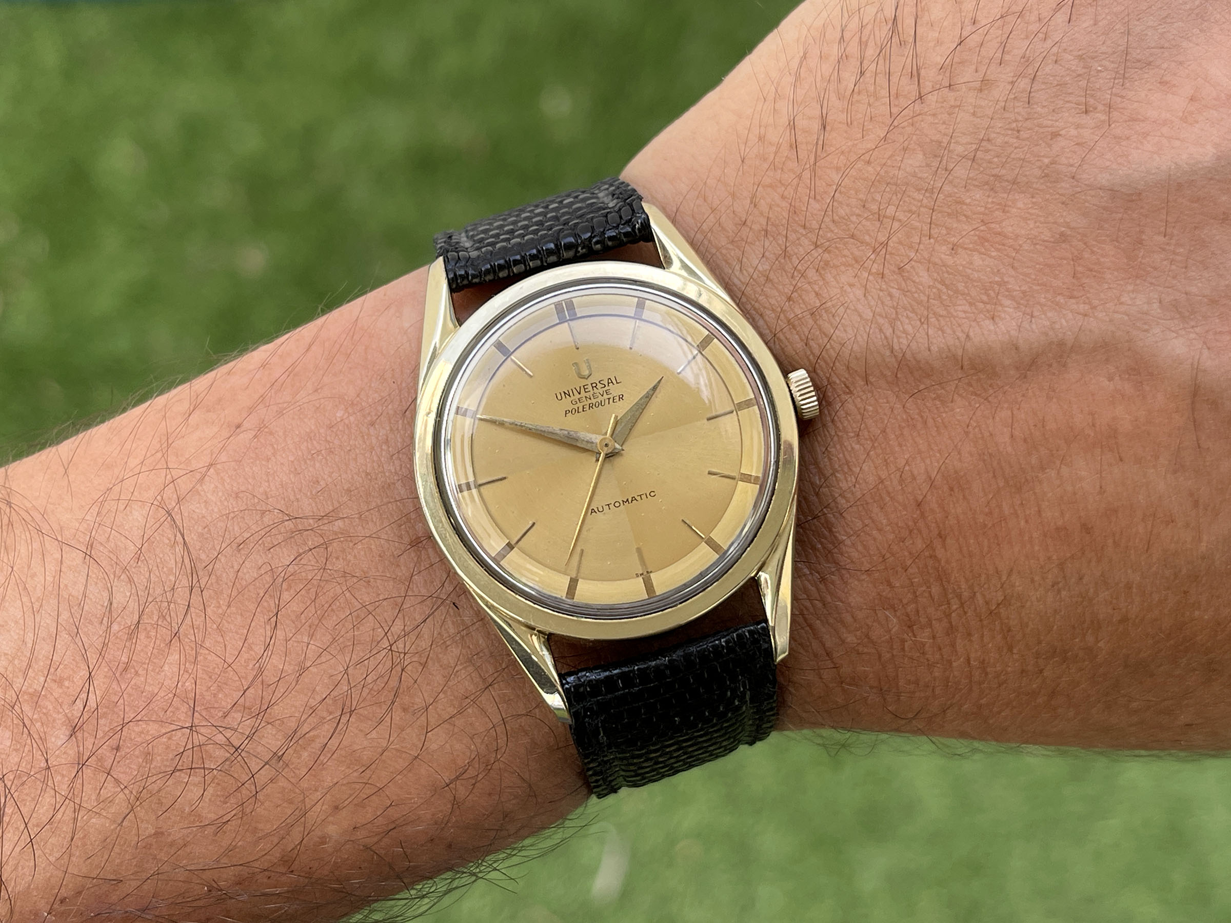 UNIVERSAL GENEVE POLEROUTER AUTOMATIC 1960 (circa) - Reloj vintage suizo automático Cal. MICROTOR 218-9 Ref. 20365/1 *** BONITO ***