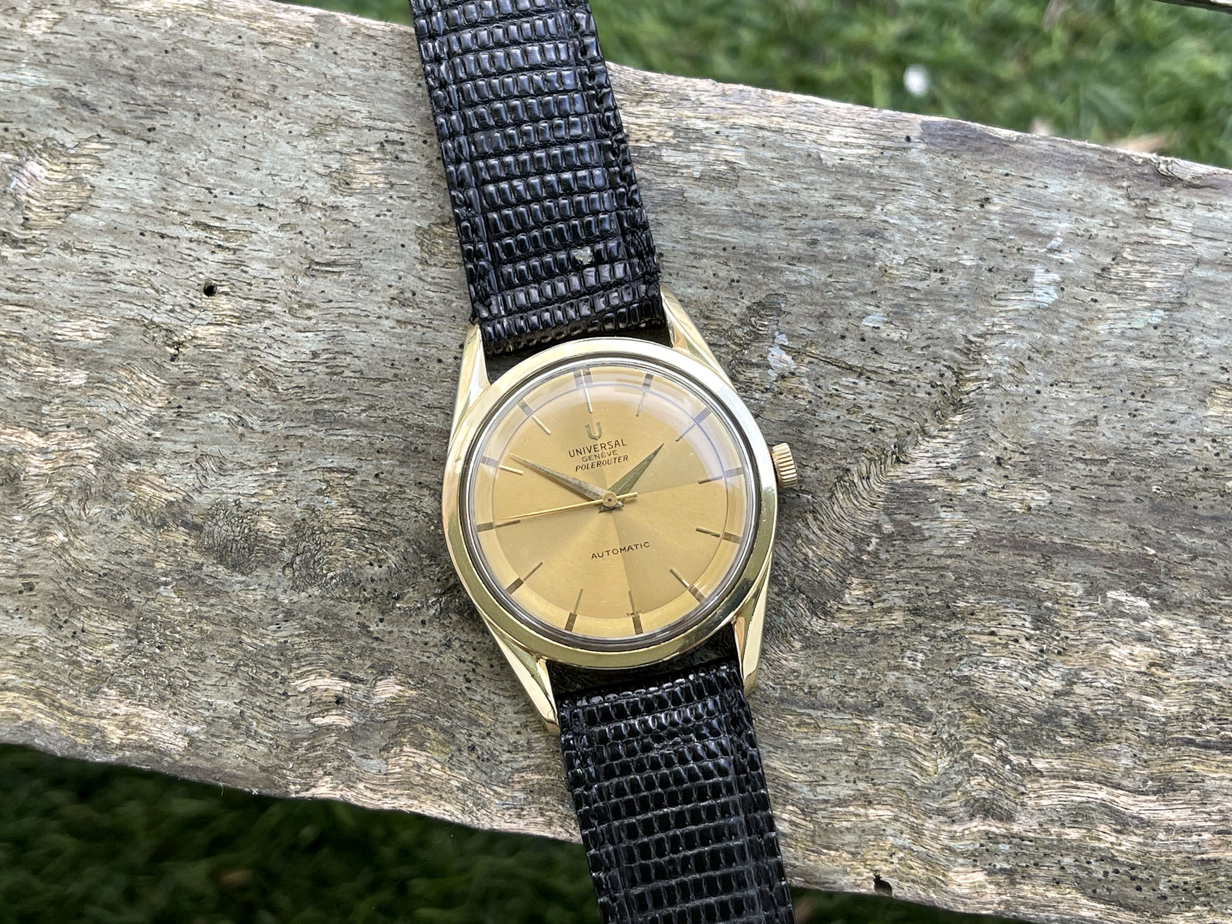 UNIVERSAL GENEVE POLEROUTER AUTOMATIC 1960 (circa) - Reloj vintage suizo automático Cal. MICROTOR 218-9 Ref. 20365/1 *** BONITO ***