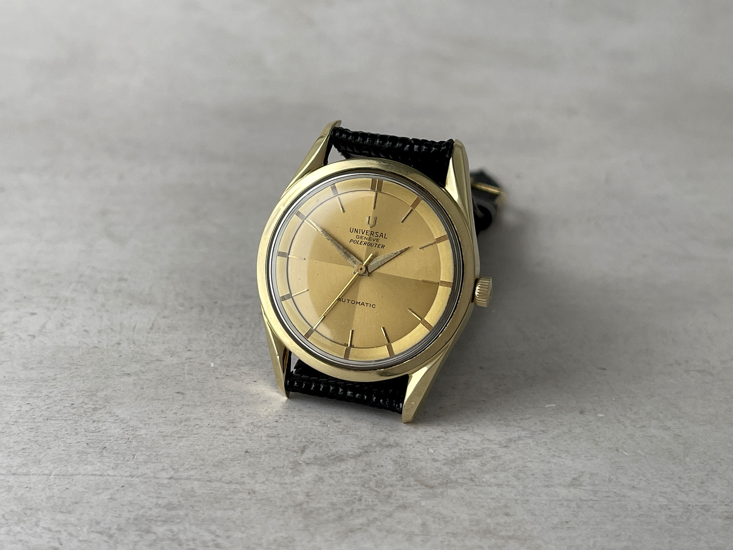 UNIVERSAL GENEVE POLEROUTER AUTOMATIC 1960 (circa) - Reloj vintage suizo automático Cal. MICROTOR 218-9 Ref. 20365/1 *** BONITO ***