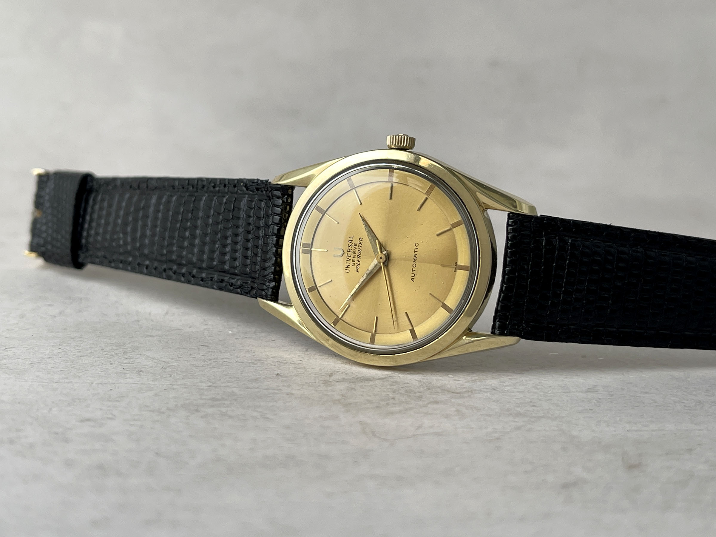 UNIVERSAL GENEVE POLEROUTER AUTOMATIC 1960 (circa) - Reloj vintage suizo automático Cal. MICROTOR 218-9 Ref. 20365/1 *** BONITO ***