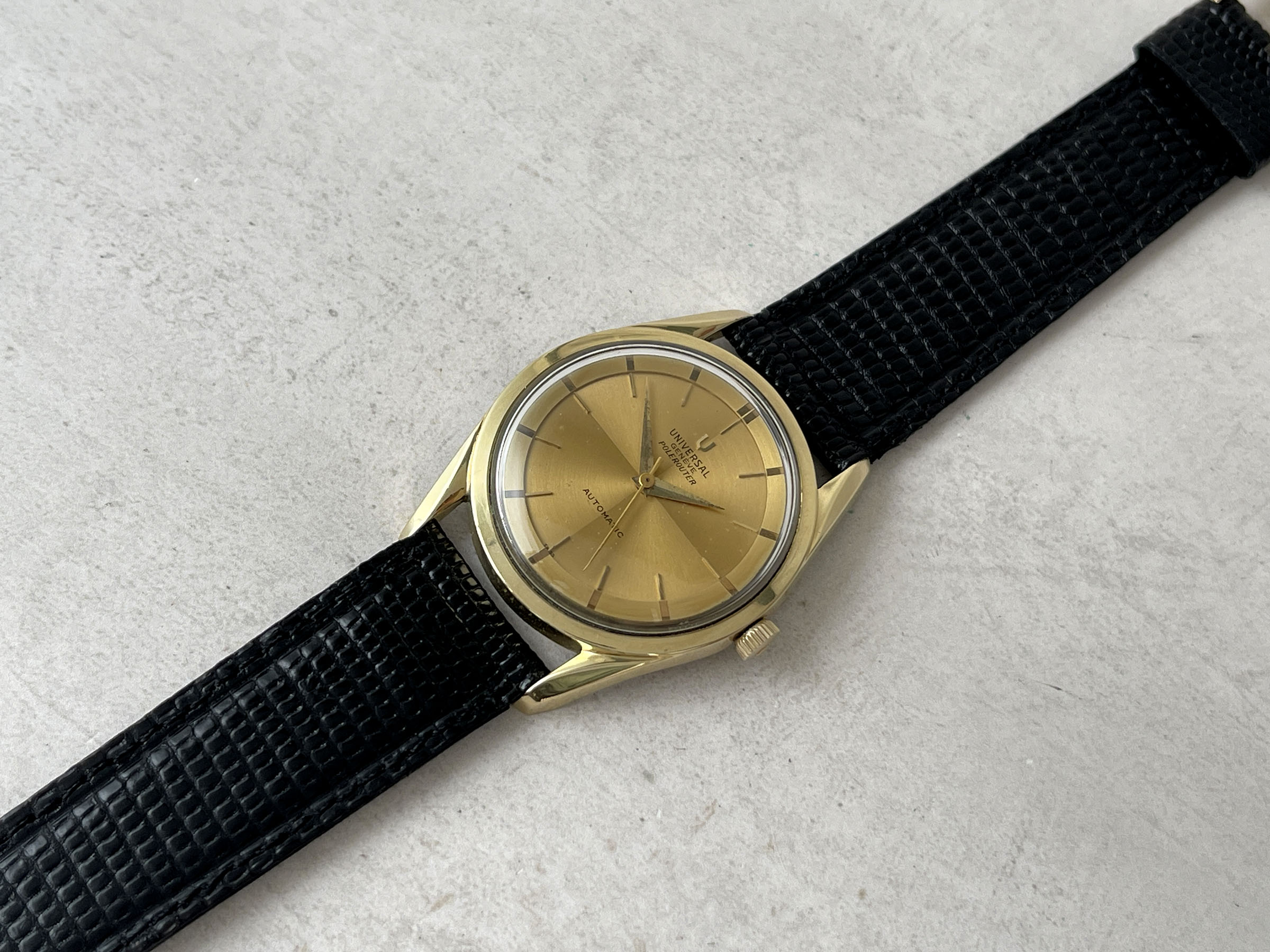 UNIVERSAL GENEVE POLEROUTER AUTOMATIC 1960 (circa) - Reloj vintage suizo automático Cal. MICROTOR 218-9 Ref. 20365/1 *** BONITO ***