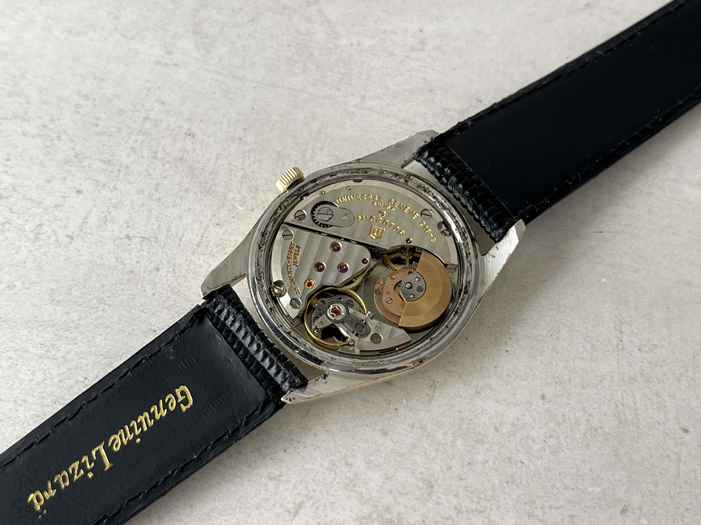 UNIVERSAL GENEVE POLEROUTER AUTOMATIC 1960 (circa) - Reloj vintage suizo automático Cal. MICROTOR 218-9 Ref. 20365/1 *** BONITO ***