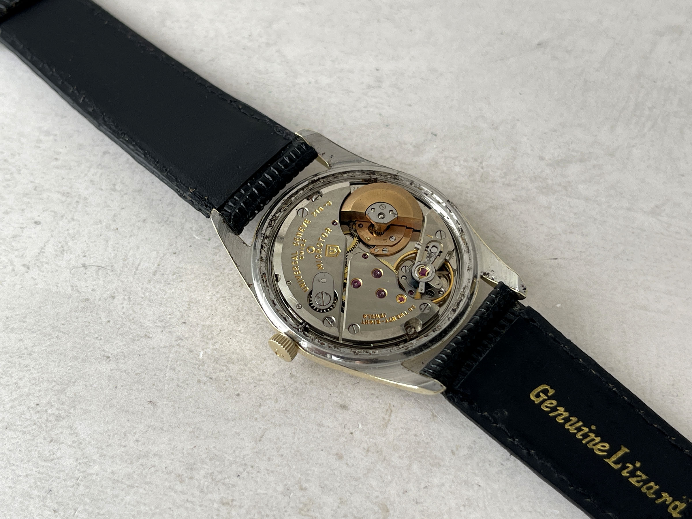 UNIVERSAL GENEVE POLEROUTER AUTOMATIC 1960 (circa) - Reloj vintage suizo automático Cal. MICROTOR 218-9 Ref. 20365/1 *** BONITO ***