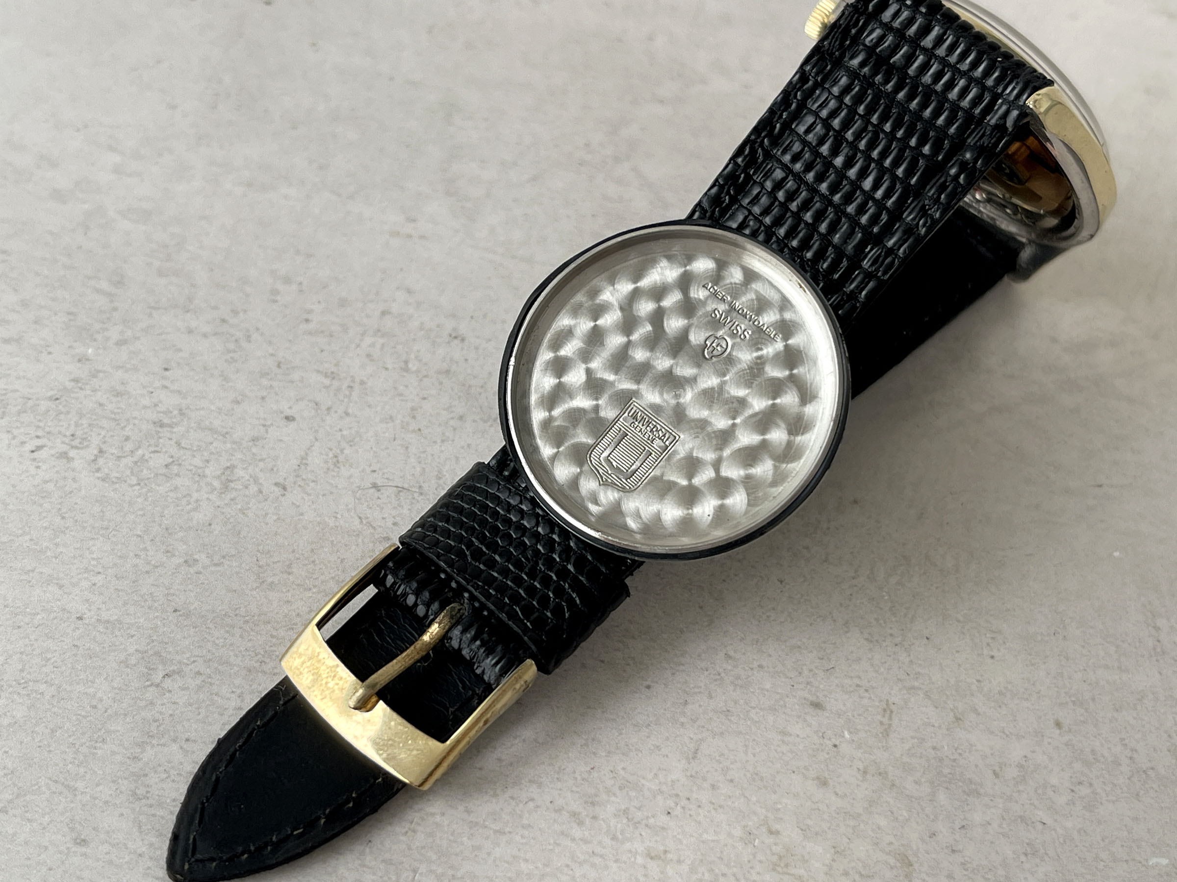 UNIVERSAL GENEVE POLEROUTER AUTOMATIC 1960 (circa) - Reloj vintage suizo automático Cal. MICROTOR 218-9 Ref. 20365/1 *** BONITO ***