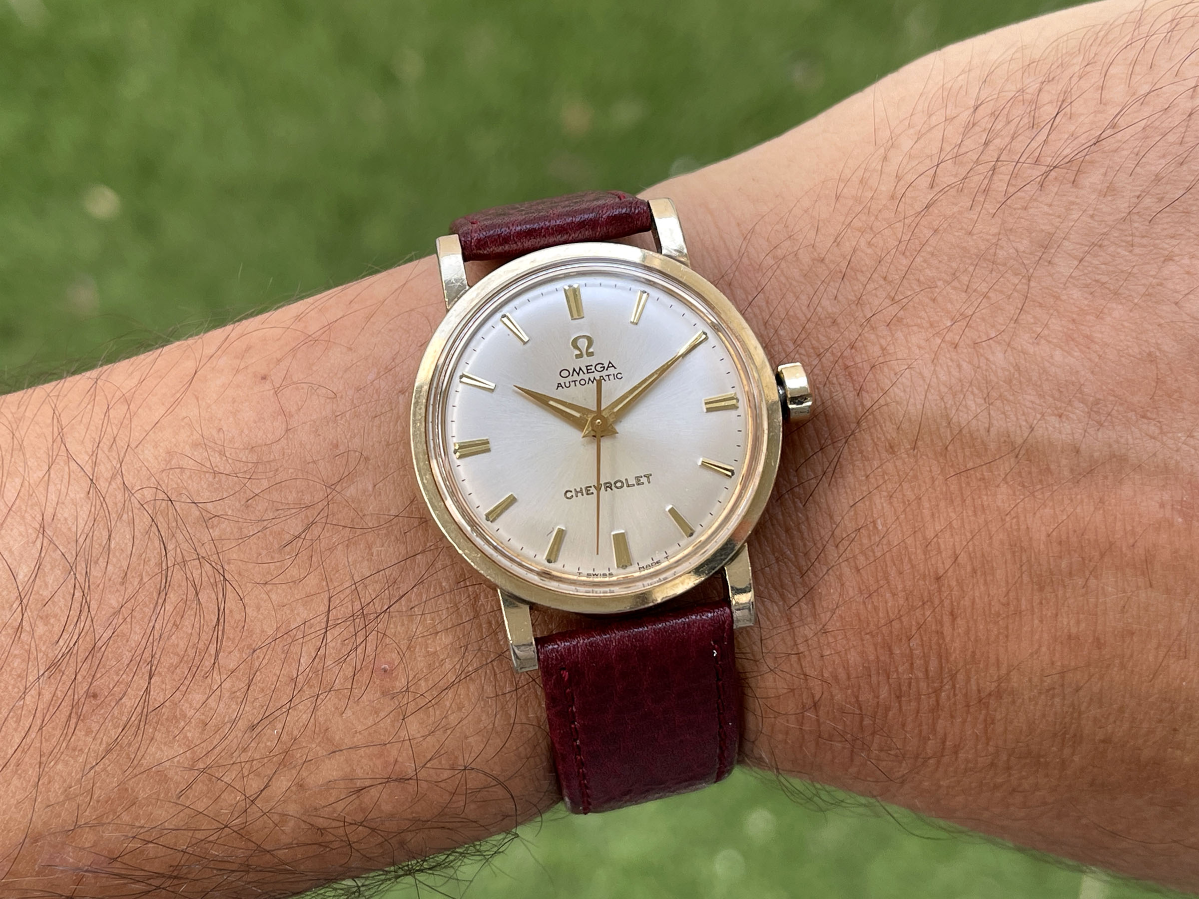 OMEGA "CHEVROLET" PRESENTATION WATCH 1969 - Vintage Swiss Automatic Watch Ref. LU 6289 Cal. 550 *** COLLECTOR'S EDITION ***