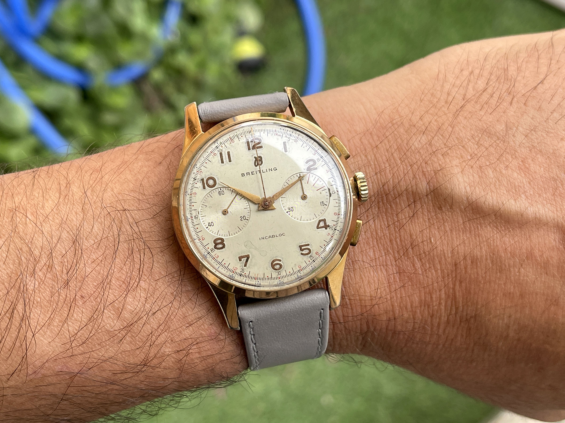 BREITLING CADETTE CHRONOGRAPH 1953 - Reloj cronógrafo suizo vintage de cuerda 37MM OVERSIZE Cal. Venus 188 Ref. 1188 *** CON PAPELES ***