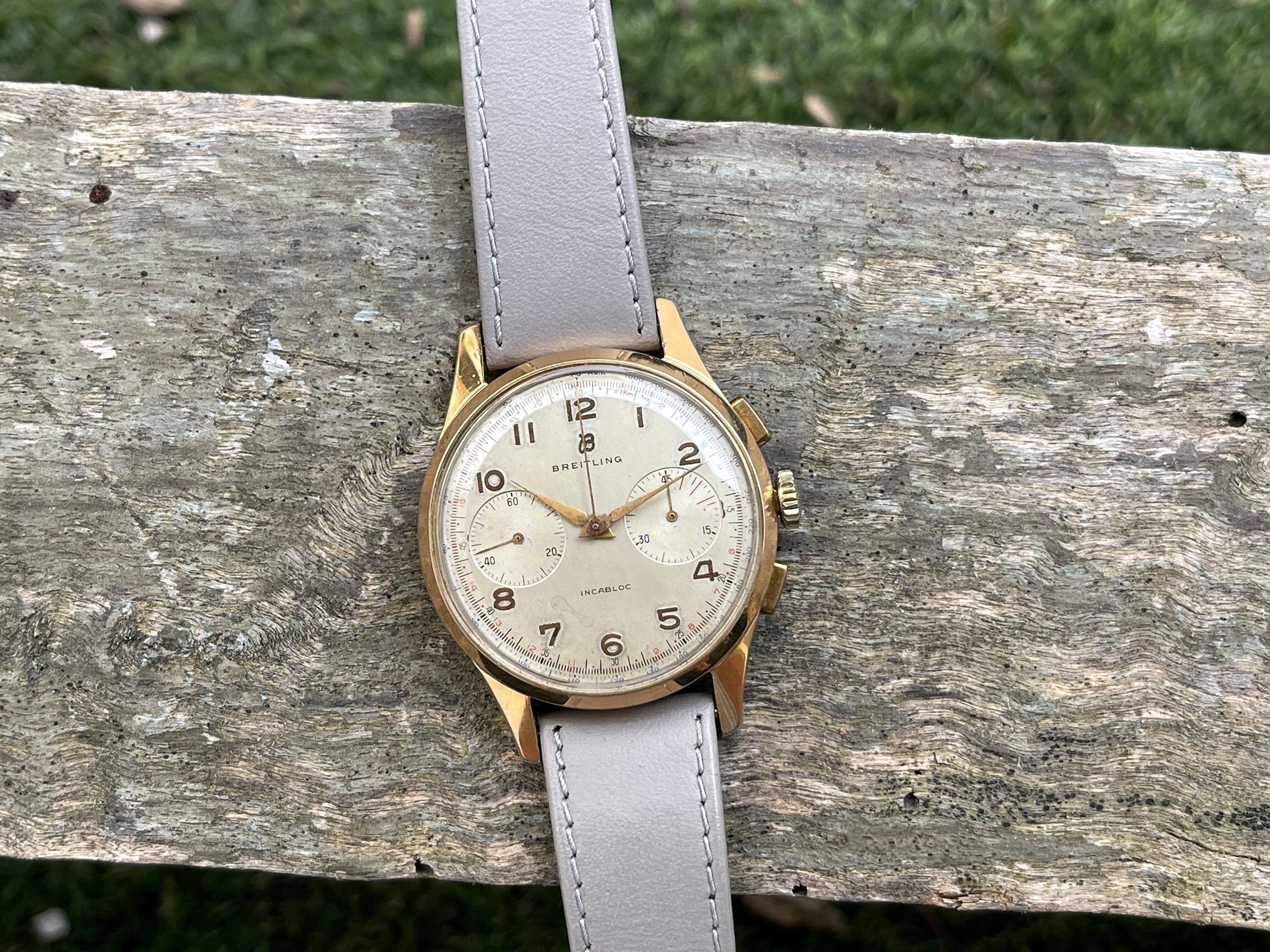 BREITLING CADETTE CHRONOGRAPH 1953 - Reloj cronógrafo suizo vintage de cuerda 37MM OVERSIZE Cal. Venus 188 Ref. 1188 *** CON PAPELES ***