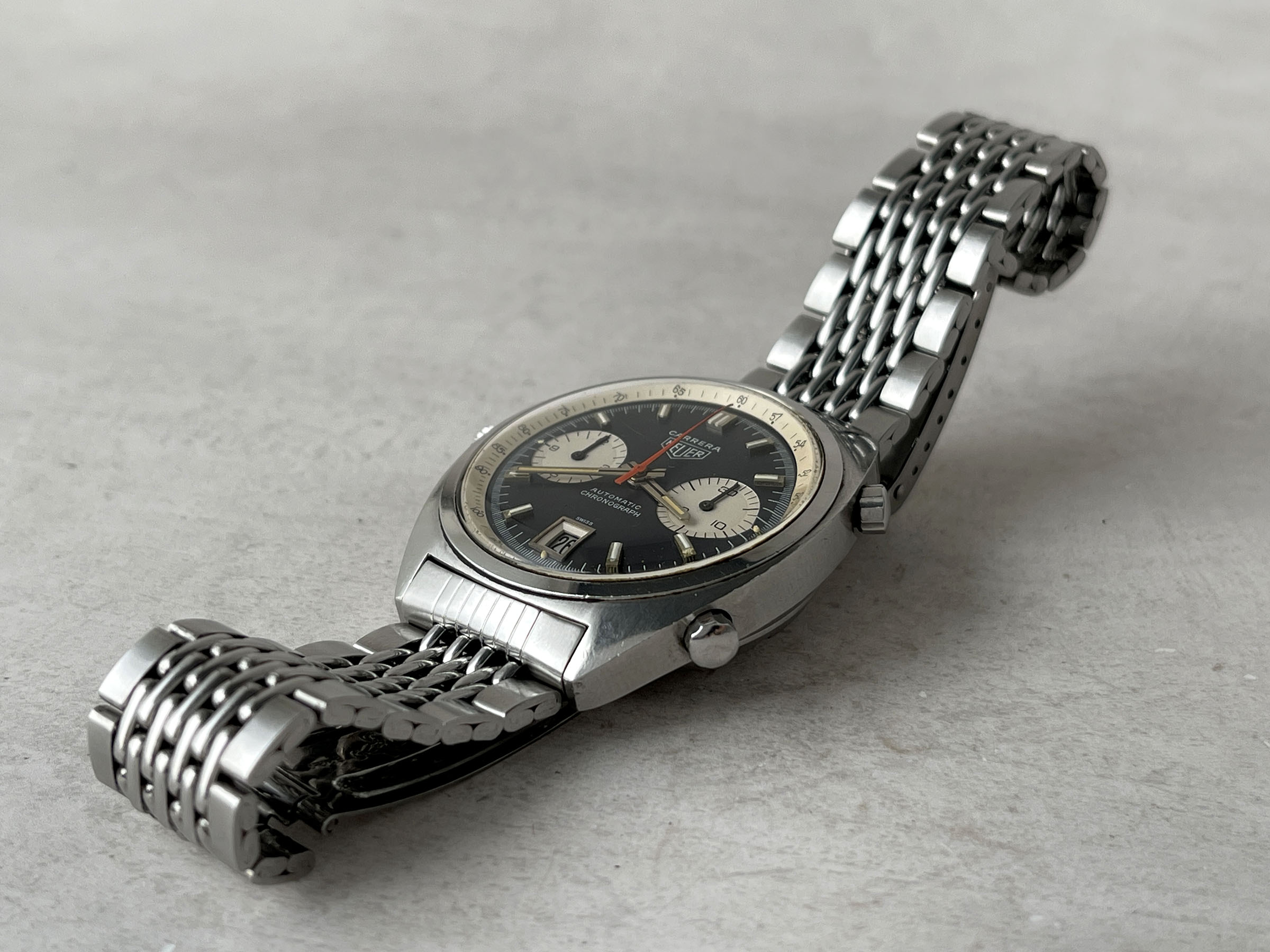 HEUER CARRERA 1969 - Reloj Cronógrafo Vintage Suizo Automático Calibre 11 Ref. 1153 *** GAY FRÈRES 3/69 ***