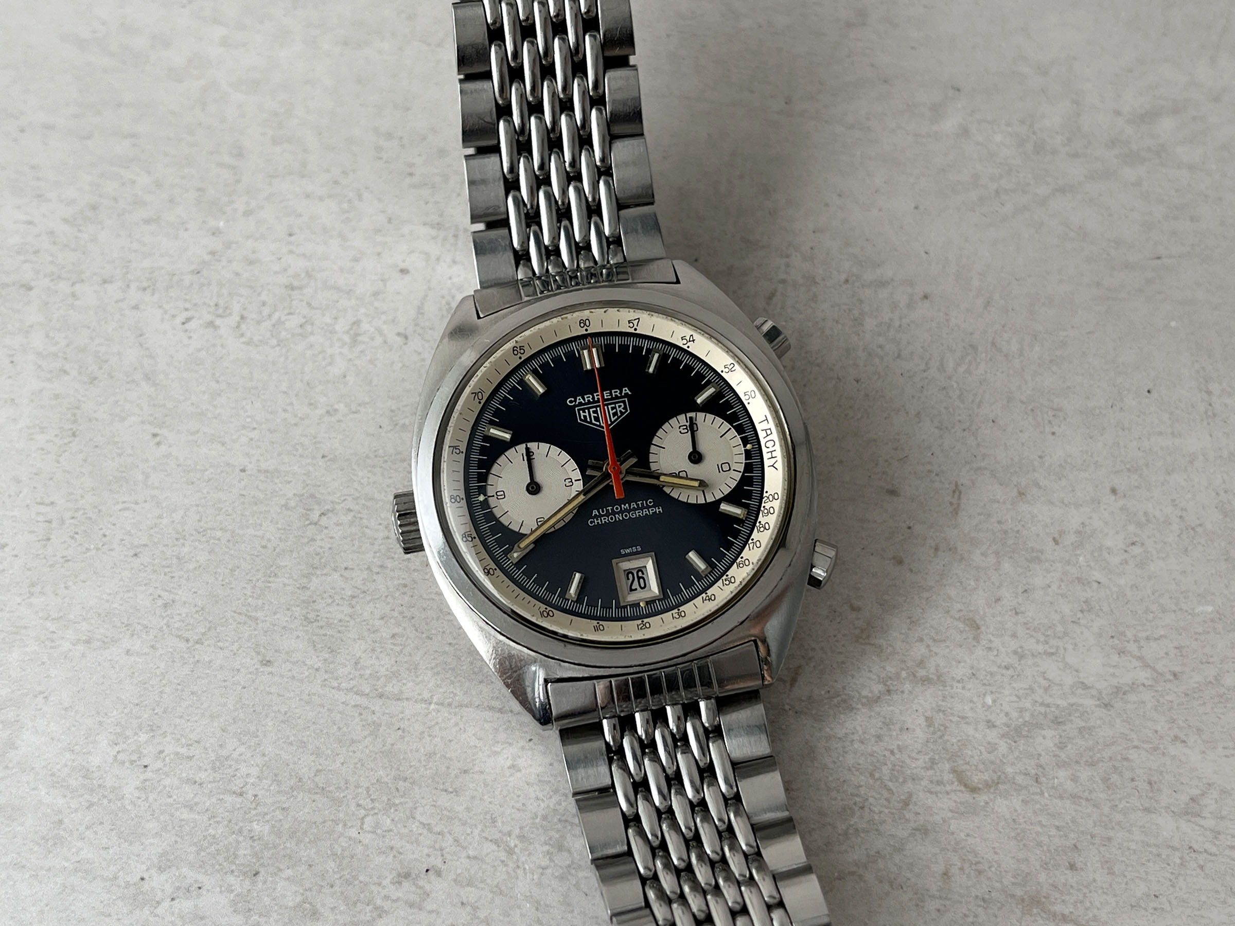 HEUER CARRERA 1969 - Reloj Cronógrafo Vintage Suizo Automático Calibre 11 Ref. 1153 *** GAY FRÈRES 3/69 ***