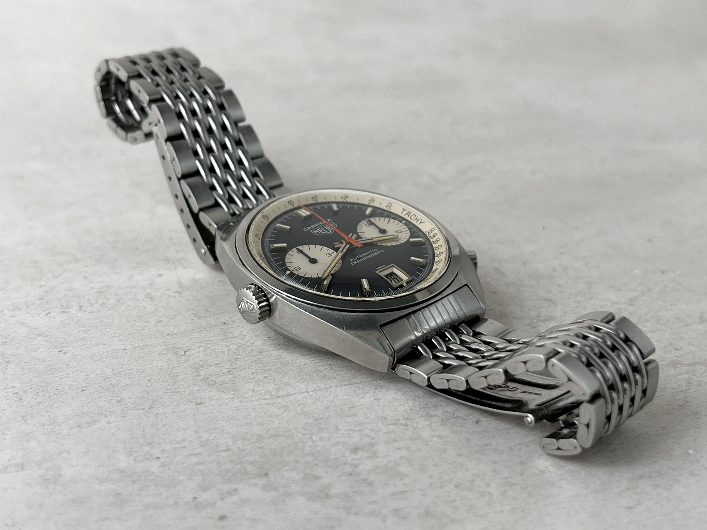 HEUER CARRERA 1969 - Reloj Cronógrafo Vintage Suizo Automático Calibre 11 Ref. 1153 *** GAY FRÈRES 3/69 ***