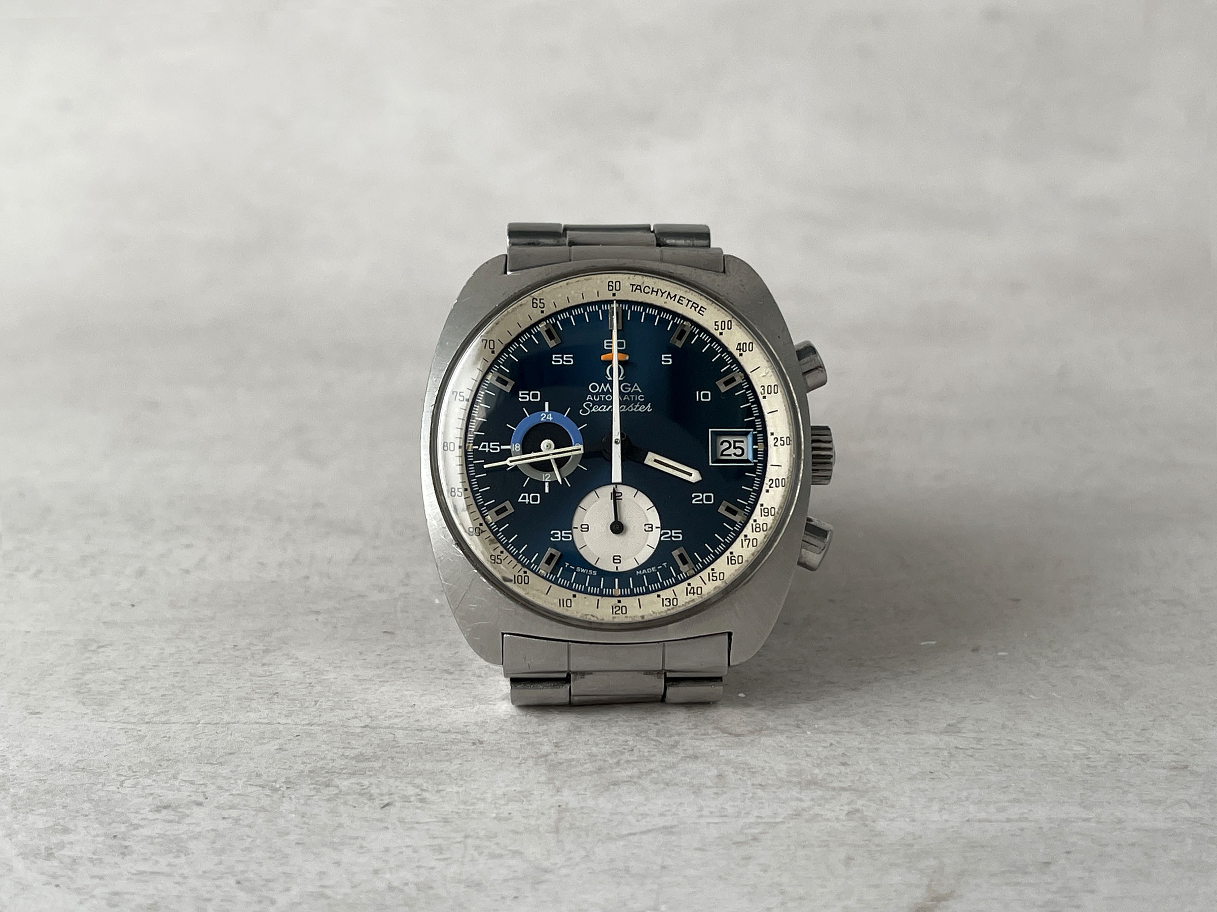 OMEGA SEAMASTER CHRONOGRAPH "BLUE" 1972 - Vintage Swiss Automatic Chronograph Watch Ref. 176.007 Cal. Omega 1040 *** SPECTACULAR ***